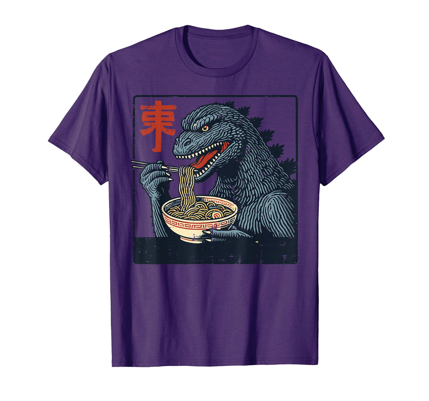 Japanese Kaiju Monster Ramen Ukiyo Art Noodle Women Men Kids T-Shirt