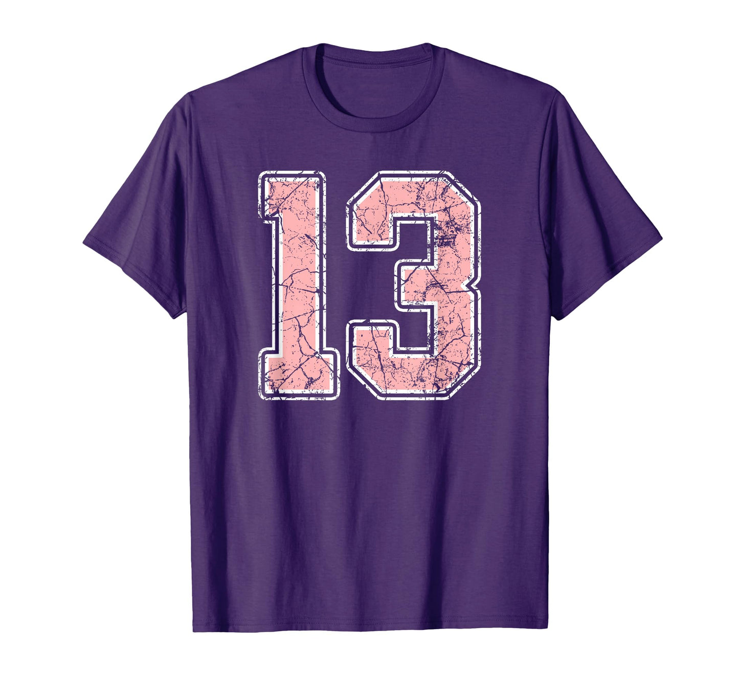 Pink and White Number 13 Jersey Player Uniform #13 Fan T-Shirt