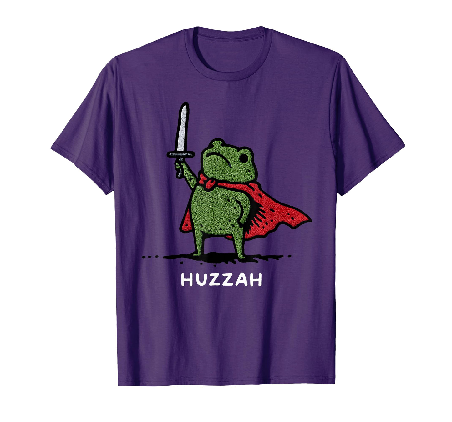 Huzzah Frog Knight Funny Sword Meme Quote T-Shirt