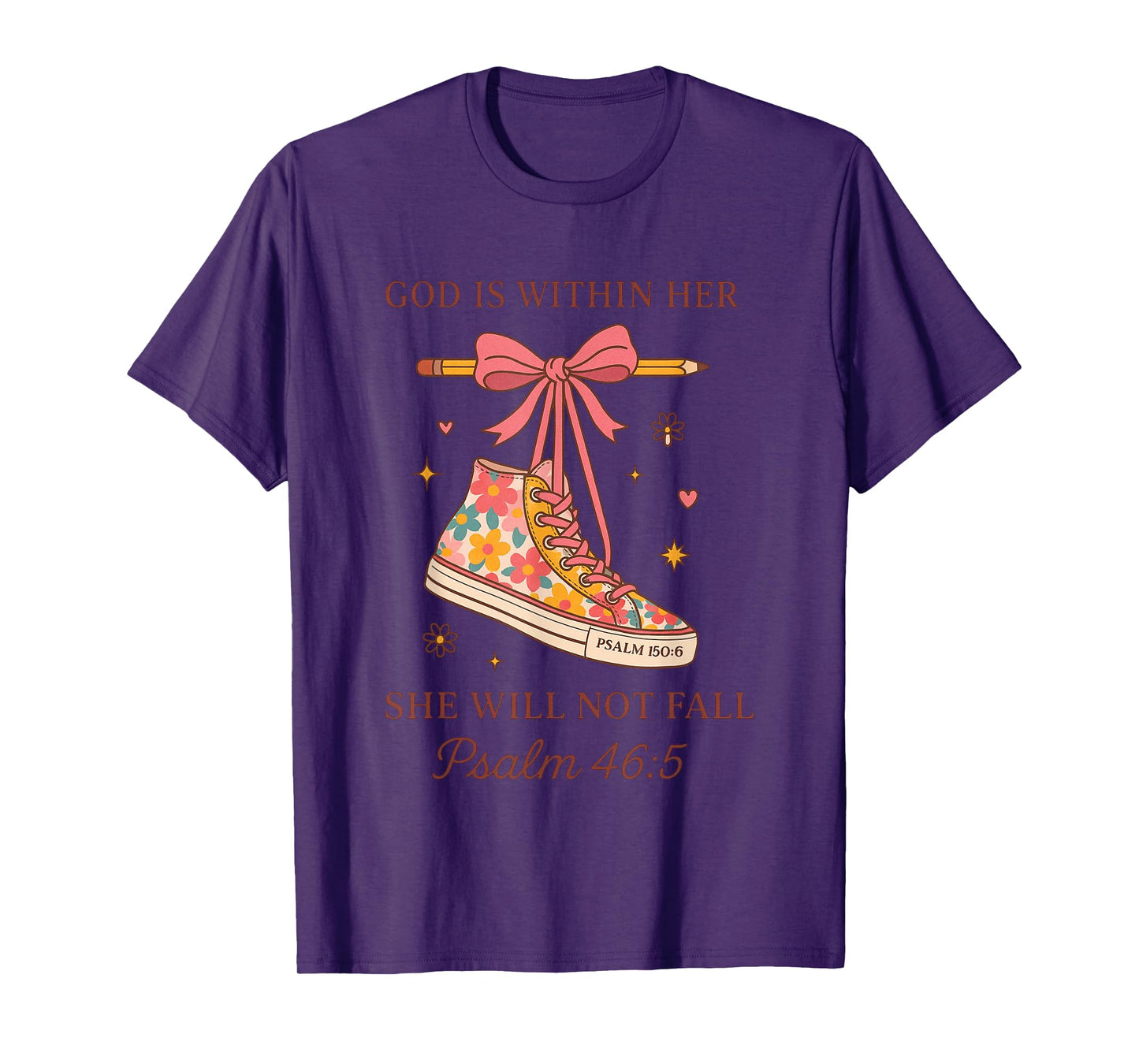 God is Within Her She Will Not Fall Psalm 46:5 T-Shirt