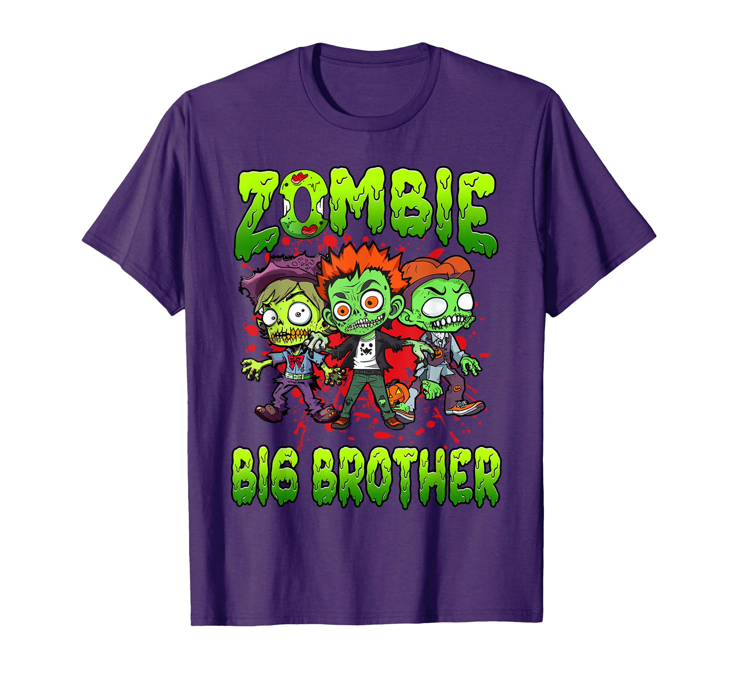 Zombie Big Brother Halloween Costume Family Matching T-Shirt