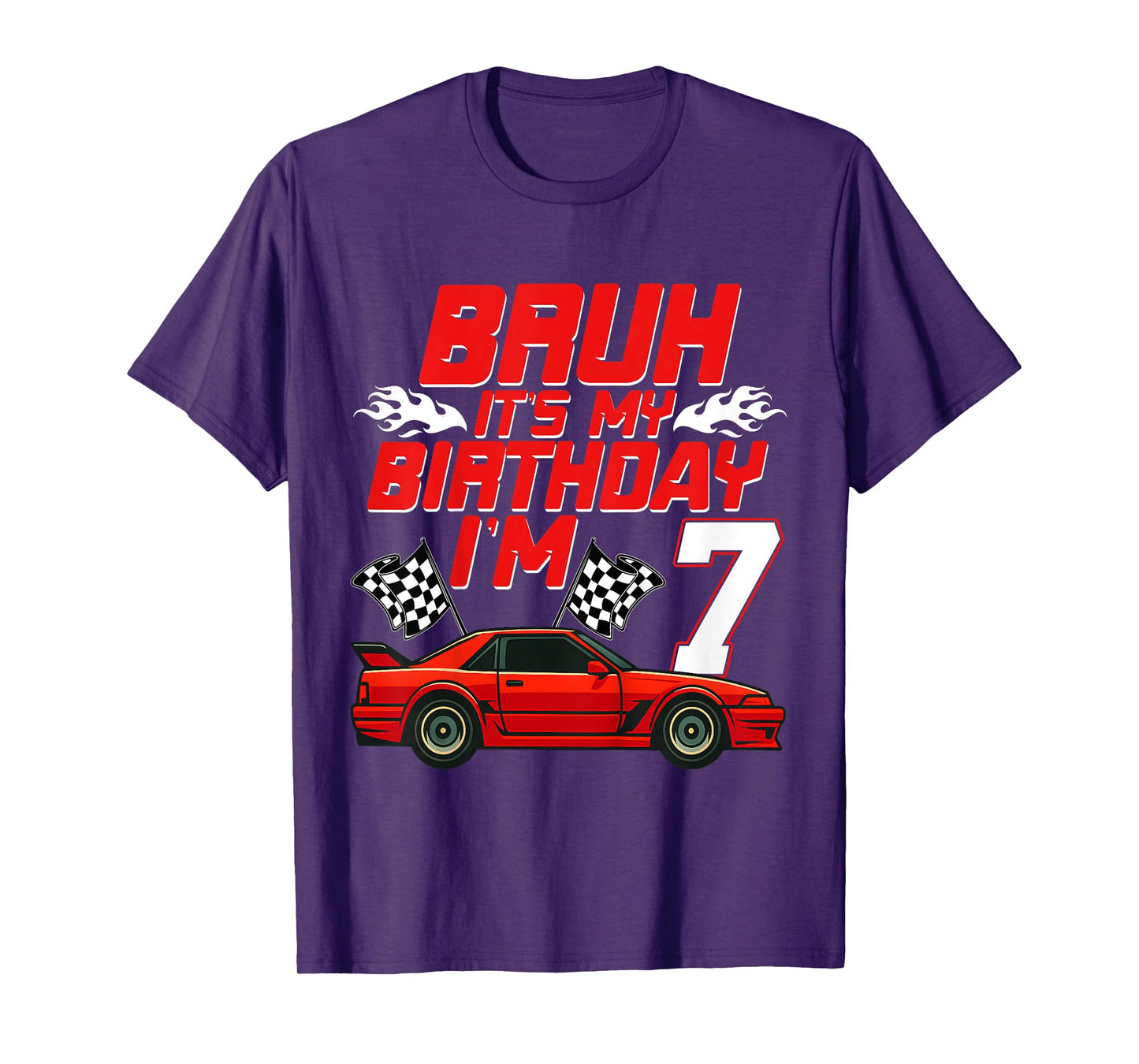 It's My 7th Birthday Boy Race Car Racing 7 Years Old T-Shirt
