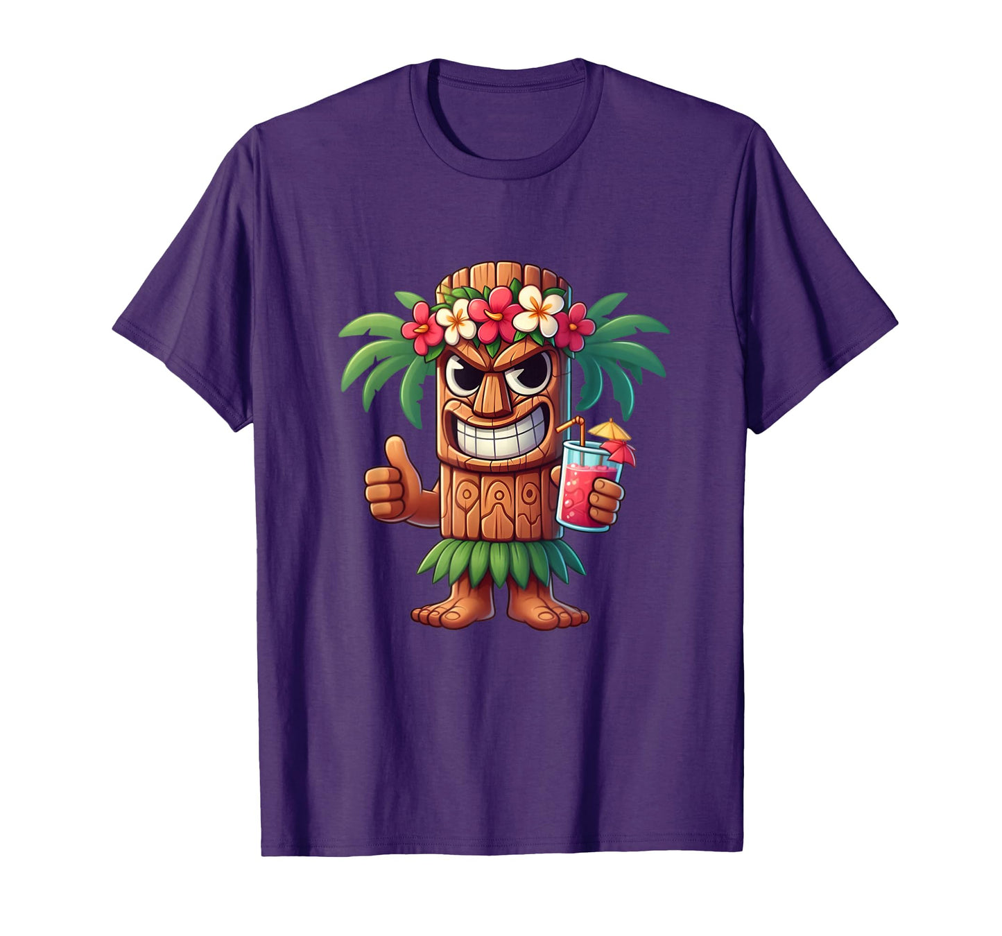 Mens Tiki Shirt Man Hawaiian Summer Tropical Luau Party Kids T-Shirt