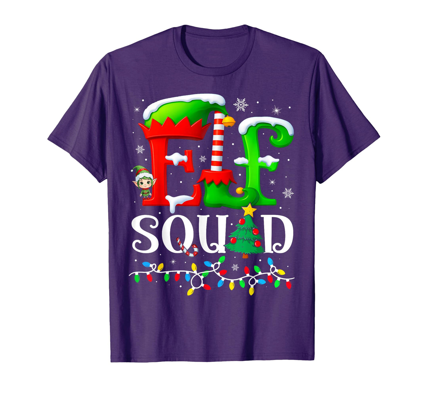 Elf Squad Christmas Family Matching Pajamas Elf Boys Kid Men T-Shirt