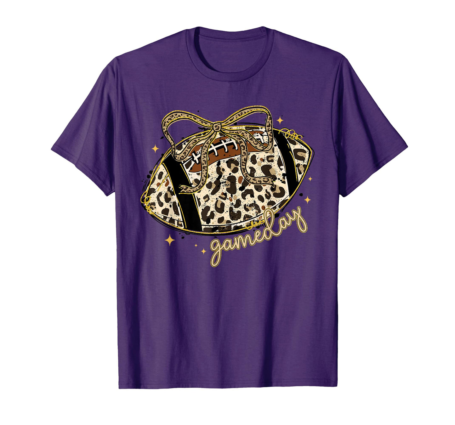 Camo Football Game Day Preppy Coquette Football Mom Women T-Shirt