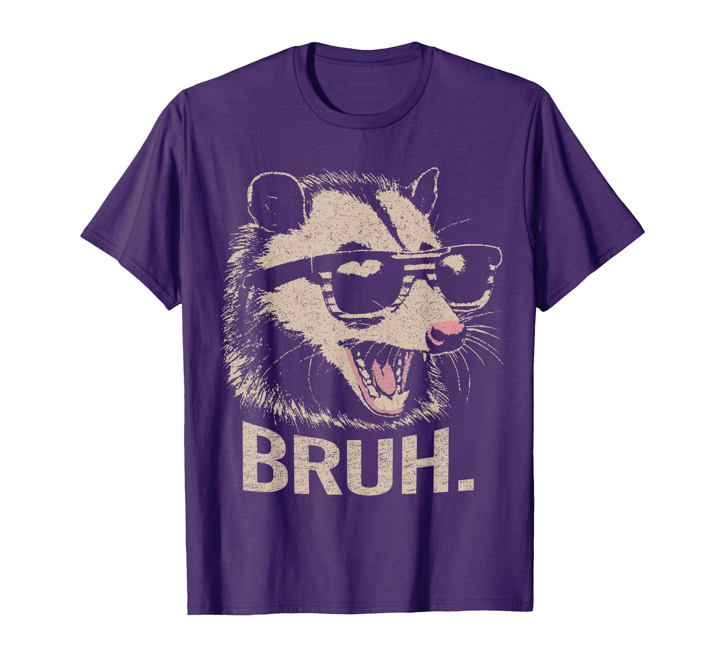 Bruh Opossum Funny Sunglasses Possum Lover Teens Slang Meme T-Shirt
