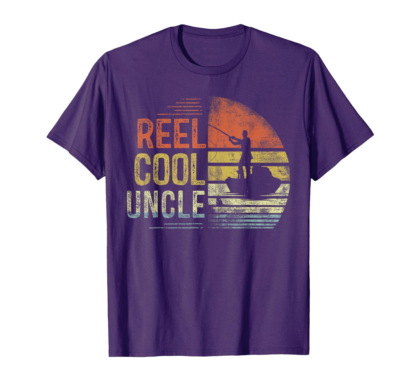 Reel Cool Uncle Fishing Gifts Uncle Birthday Vintage T-Shirt