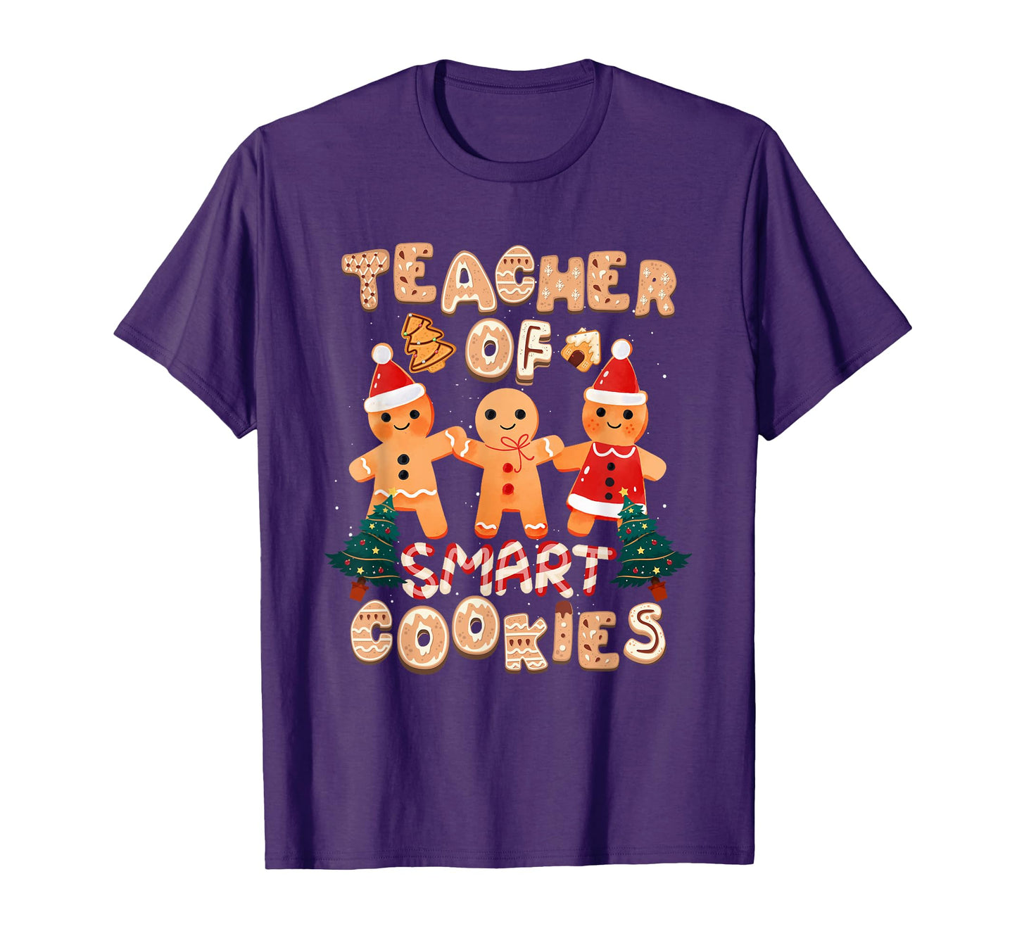 Christmas Teacher Cute Gingerbread Cookies Funny Holiday Men Women Kids T-Shirt
