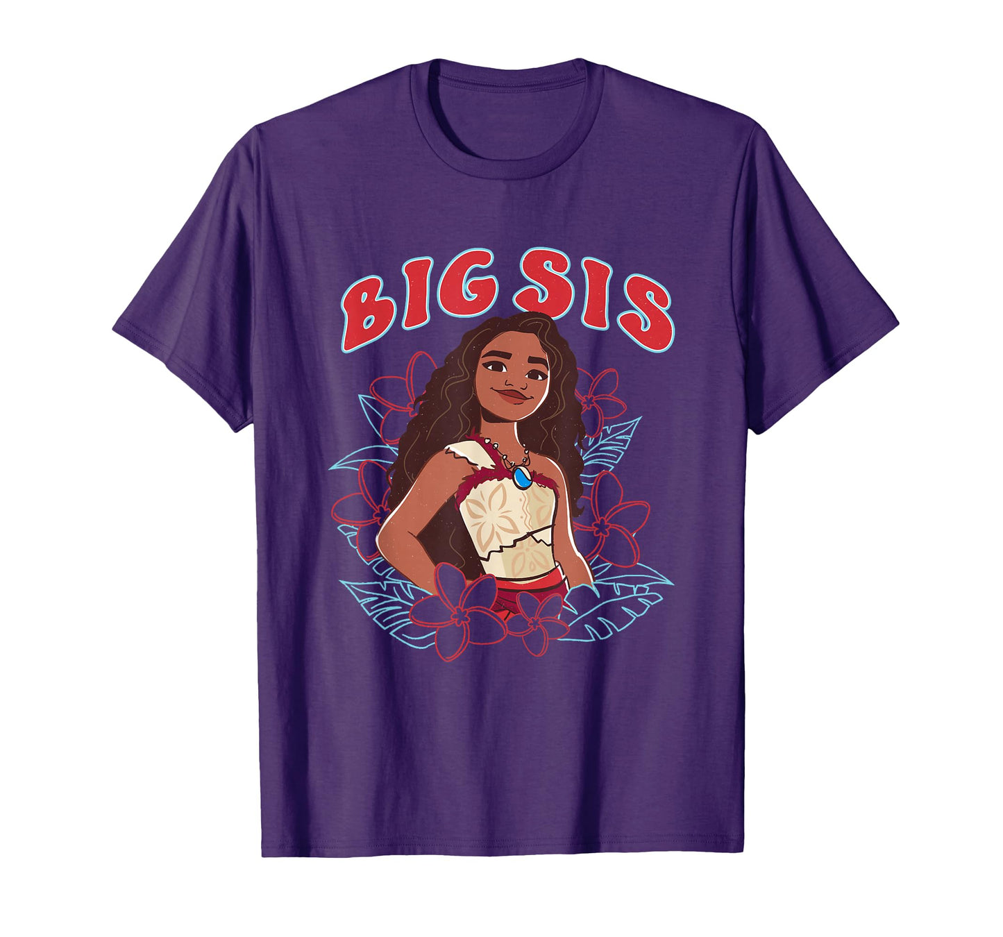 Disney Moana 2 Big Sis Oceania Floral Princess T-Shirt