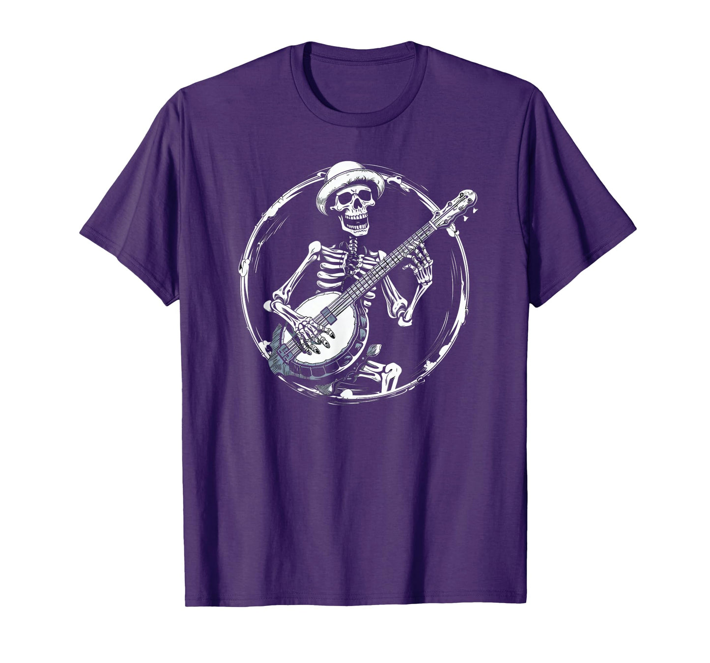 skeleton playing banjo Funny Bluegrass Style T-Shirt