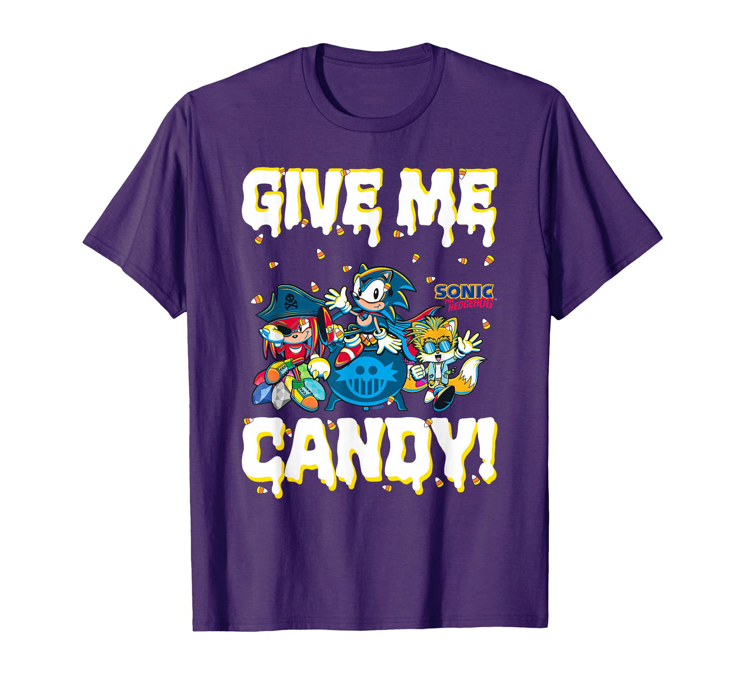 Sonic The Hedgehog Halloween Give Me Candy Costumed Pals T-Shirt