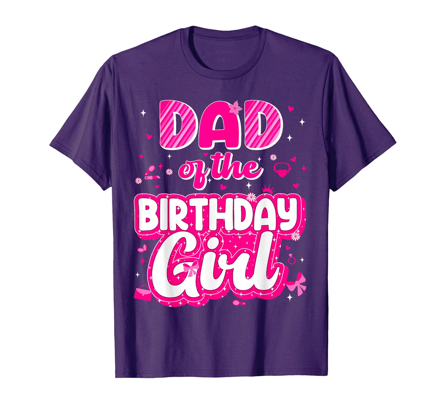 Dad And Mom Birthday Girl Family Matching Party Decorations T-Shirt