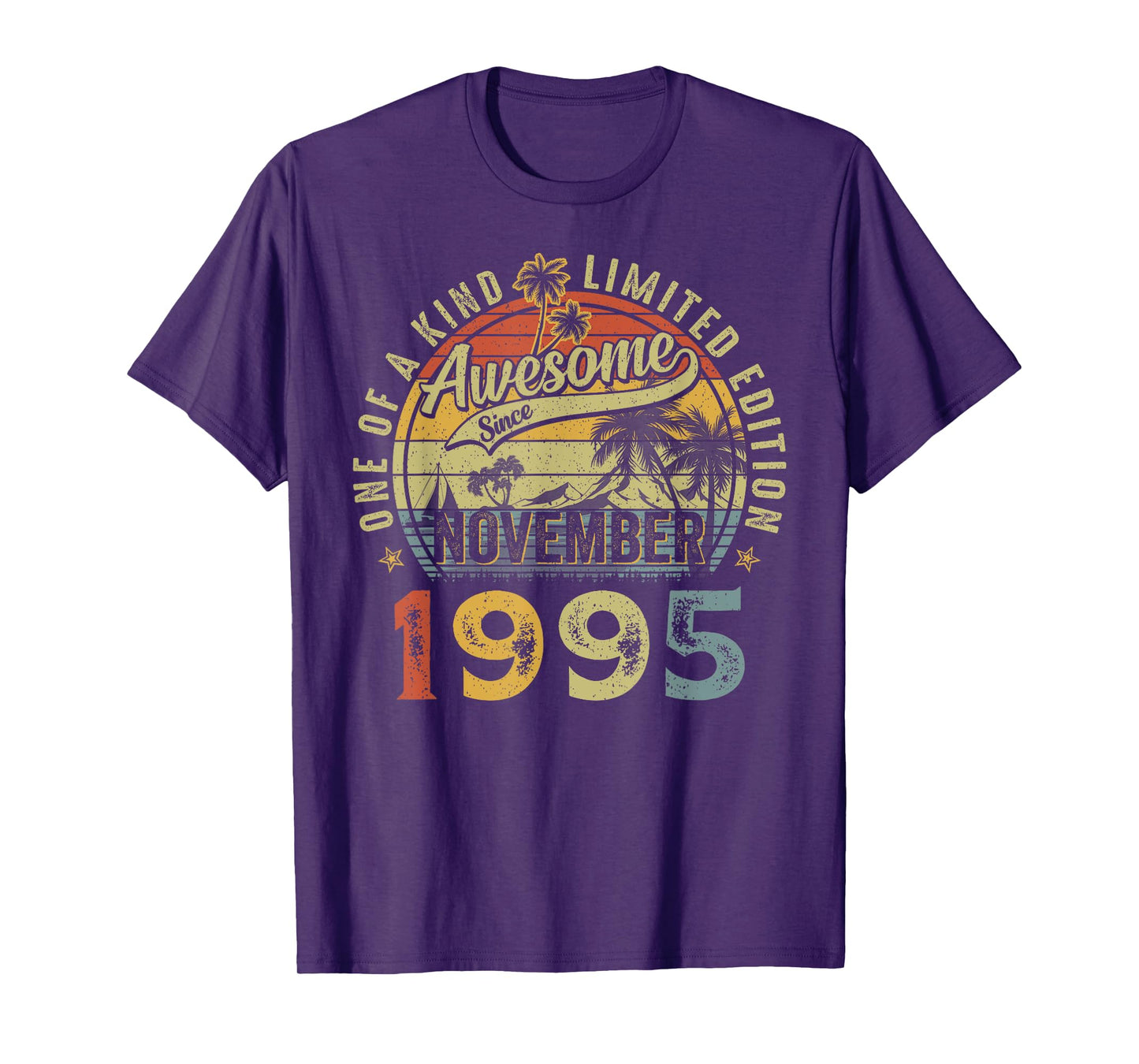 Awesome Since November 1995 Vintage Retro 30th Birthday Men T-Shirt