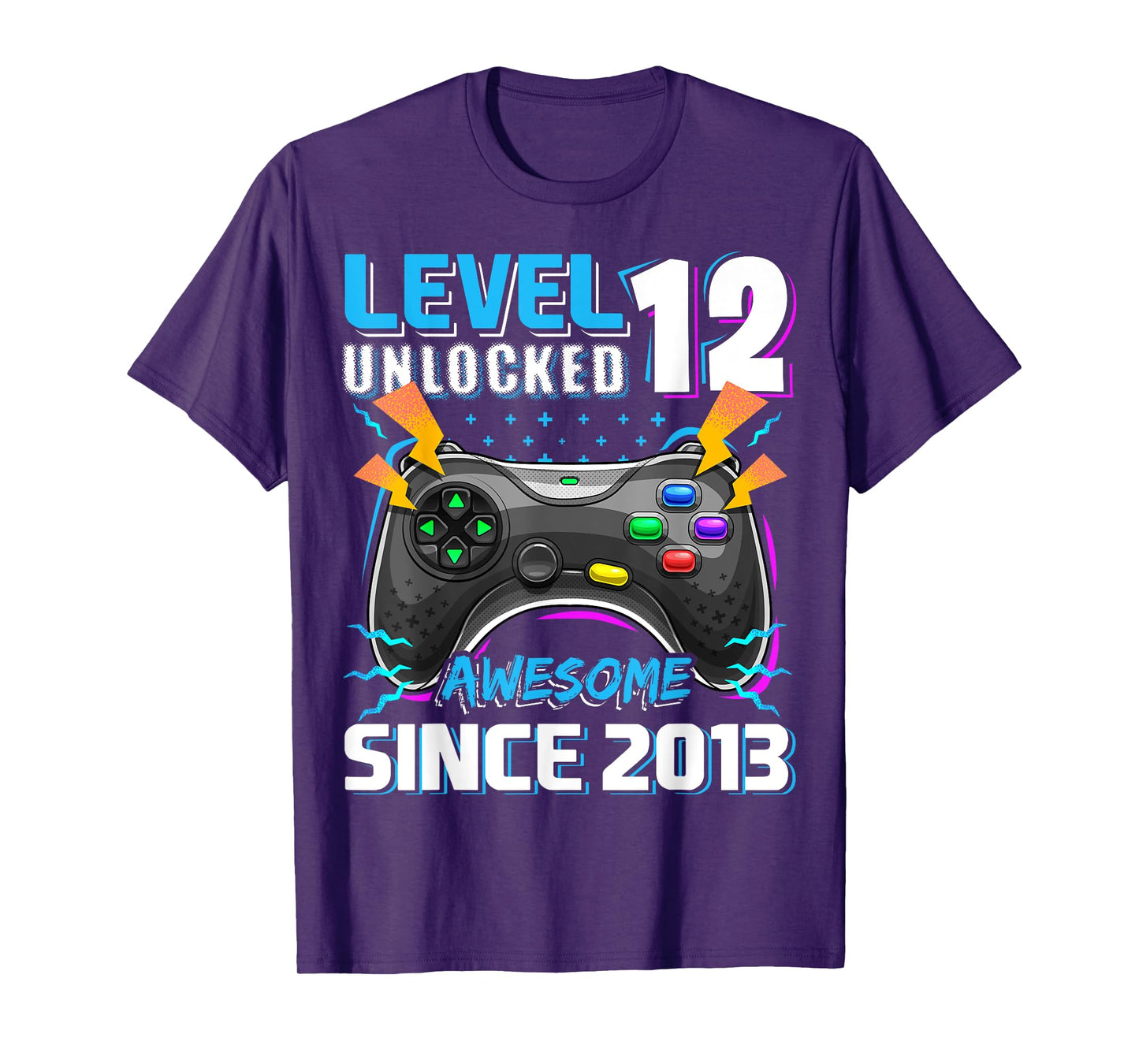 12th Birthday Boy Level 12 Gamer 12 Year Video Game Party T-Shirt