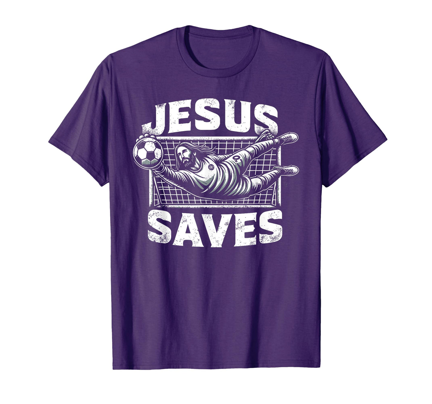 Vintage Jesus Saves Soccer Goalie T-Shirt