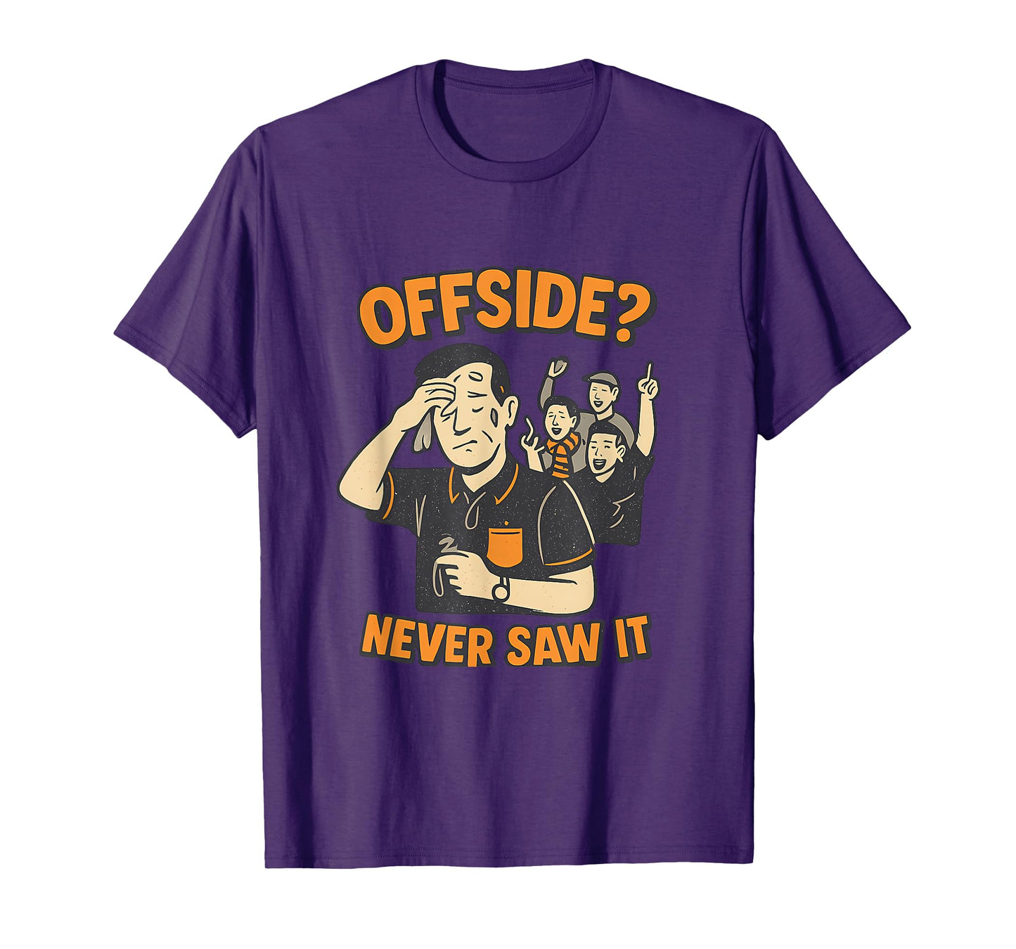 Retro Soccer Fan Offside Never Saw It Graphic T-Shirt