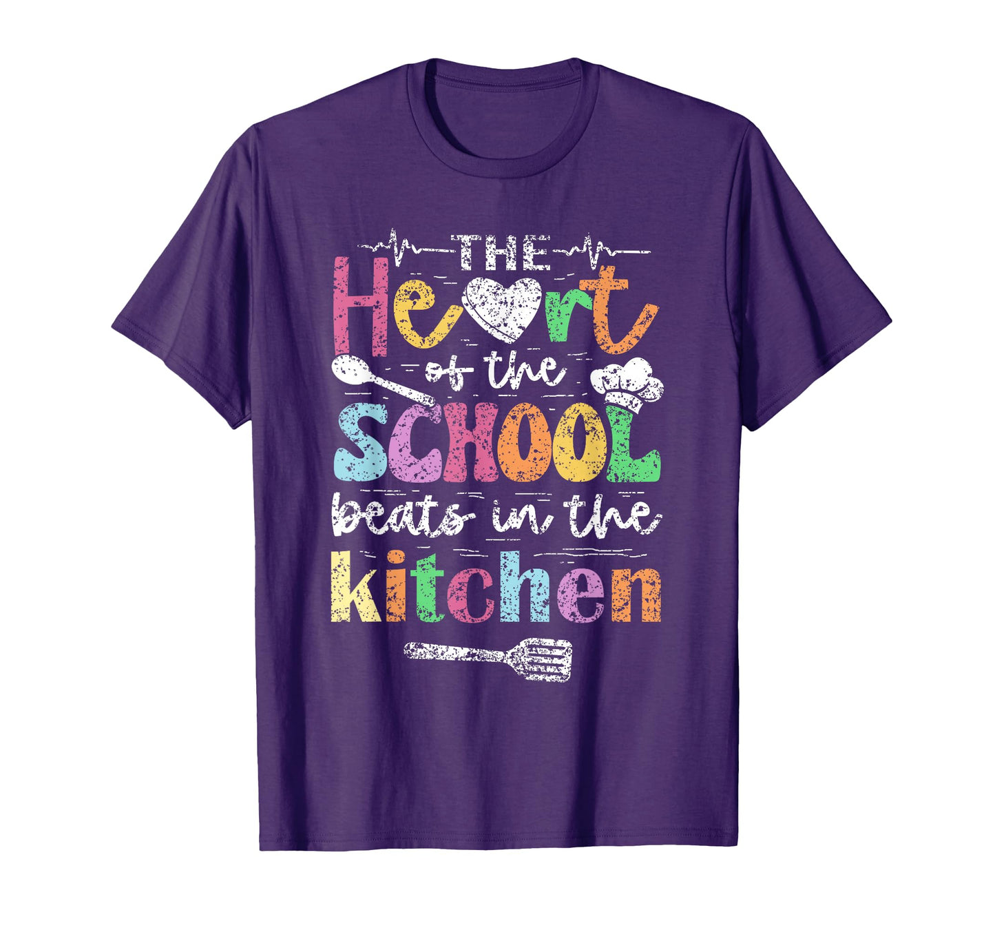 The Heart Of The School Beats In The Kitchen Lunch Lady T-Shirt