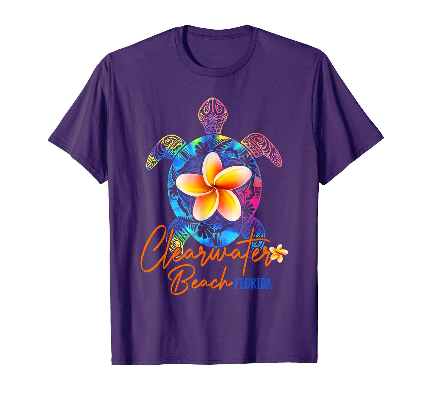 Clearwater Beach Florida Tie Dye Sea Turtle Vacation 2025 T-Shirt for Men Women Girls Kids