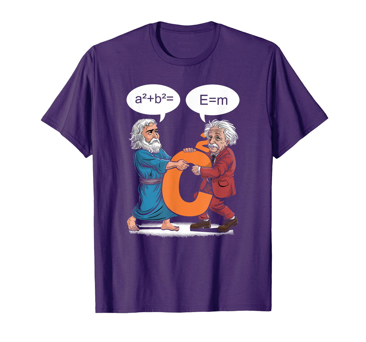 Funny Geek Outfit Nerd Costume Pythagoras vs Einstein T-Shirt