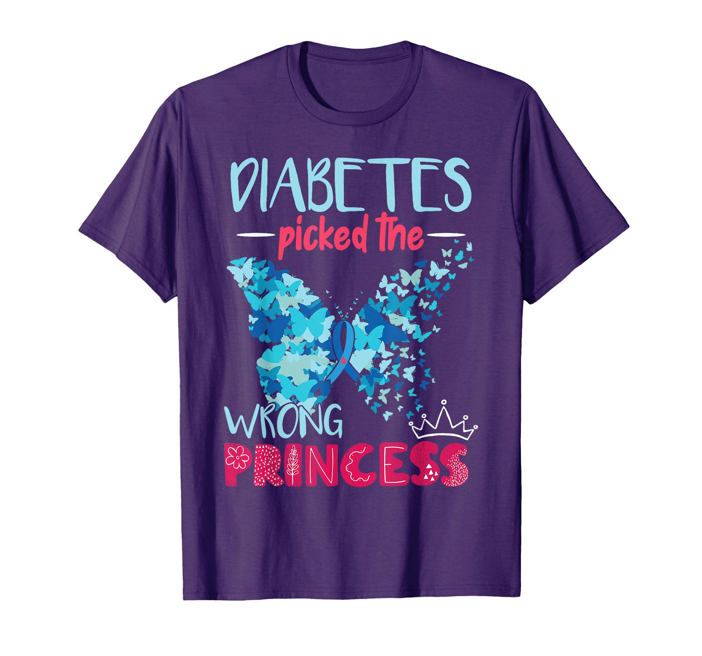 Diabetes Picked The Wrong Princess | Diabetes Awareness Girl T-Shirt