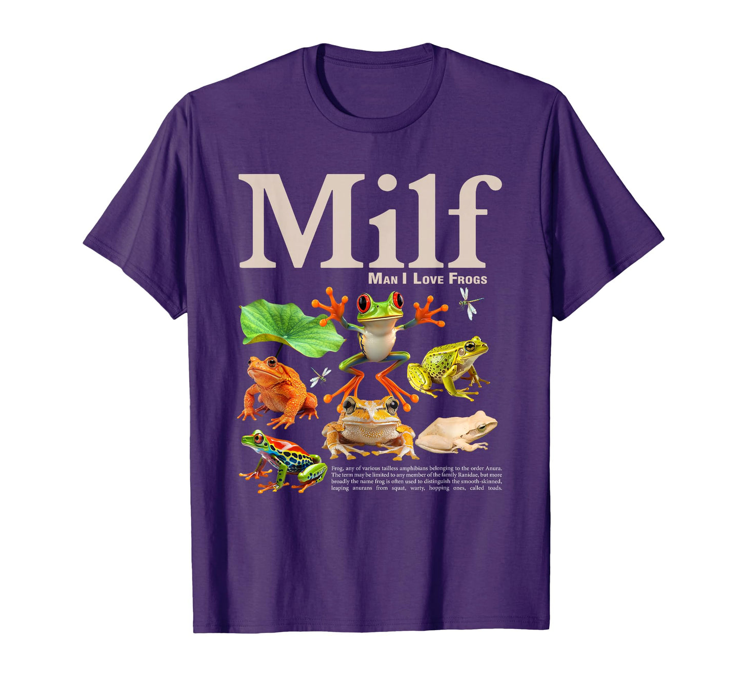 MILF Man I Love Frogs Funny Saying Men Women T-Shirt