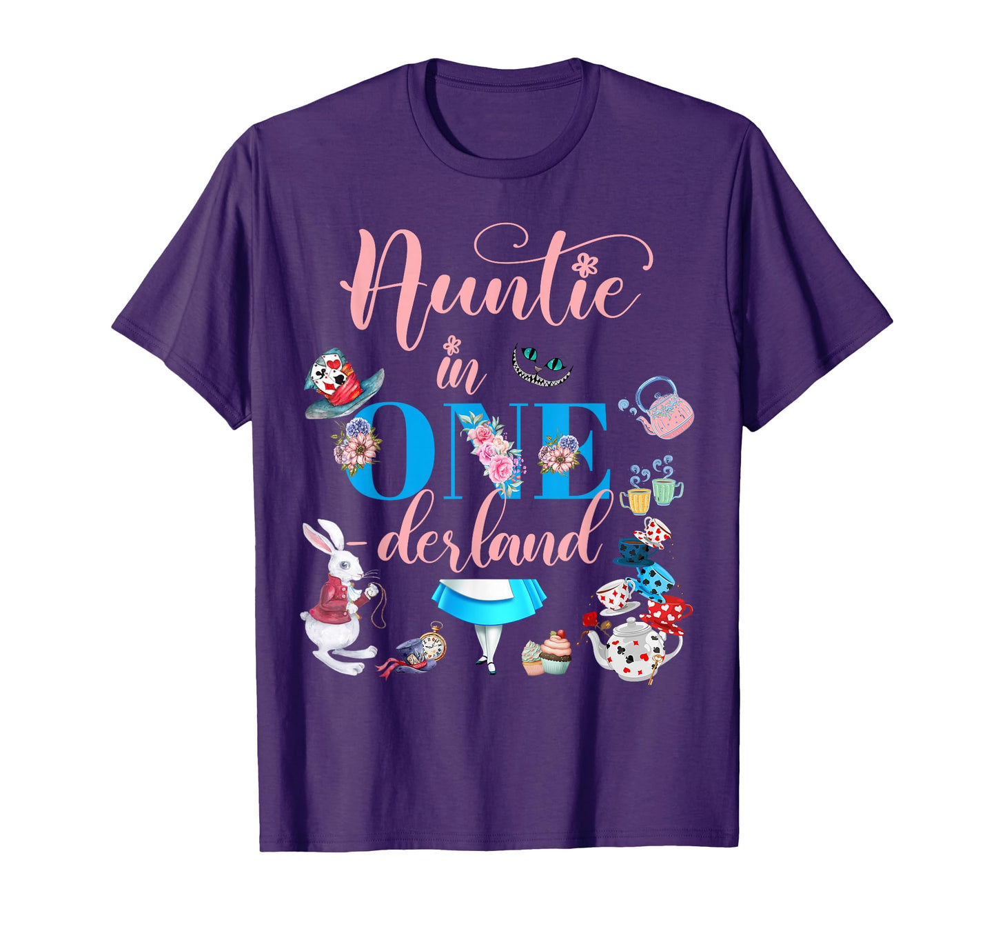 Alice in ONEderland Family Auntie Of The Birthday Girl T-Shirt