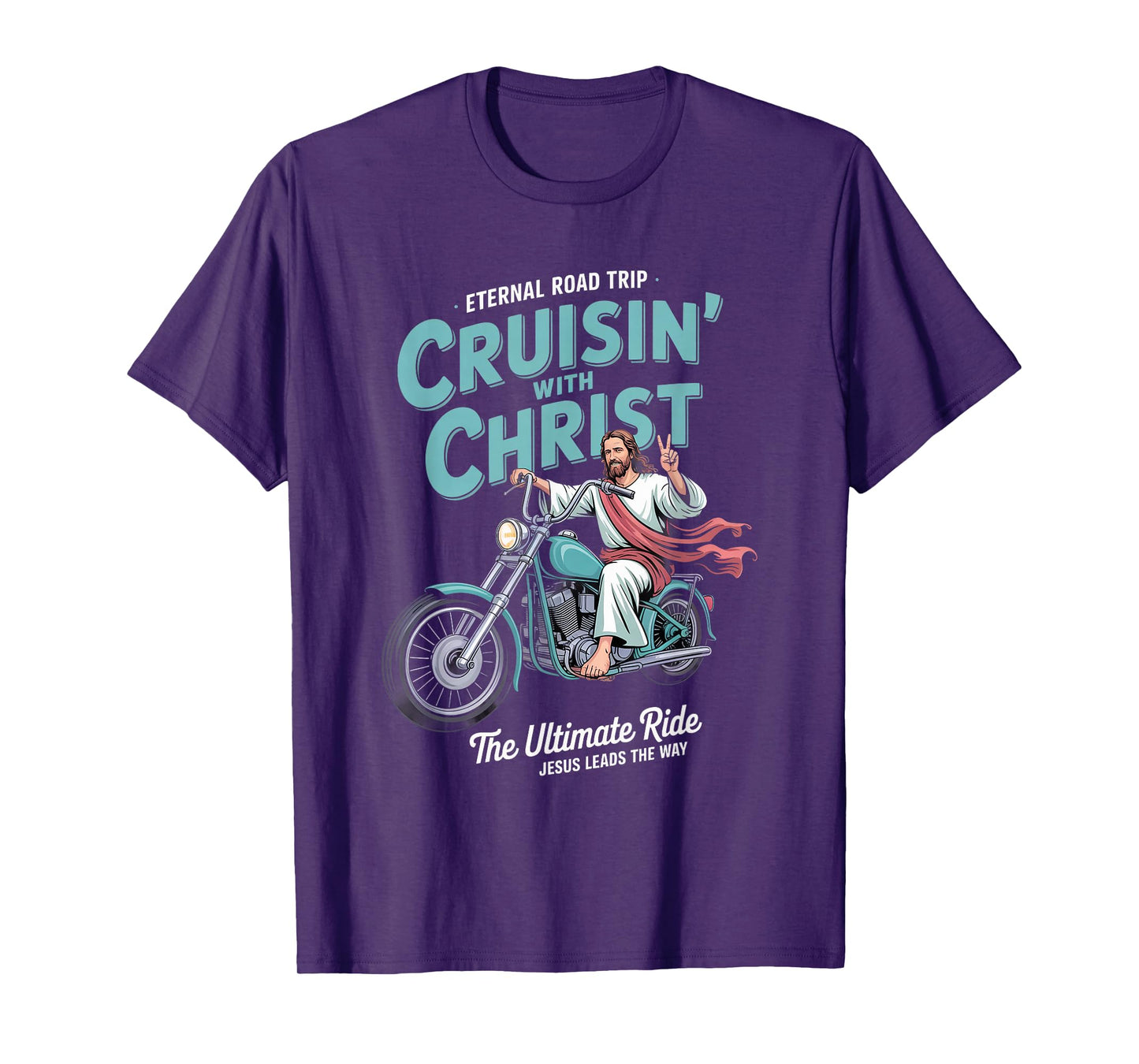 Cruisin' with Christ Motorcycle Christian Streetwear T-Shirt