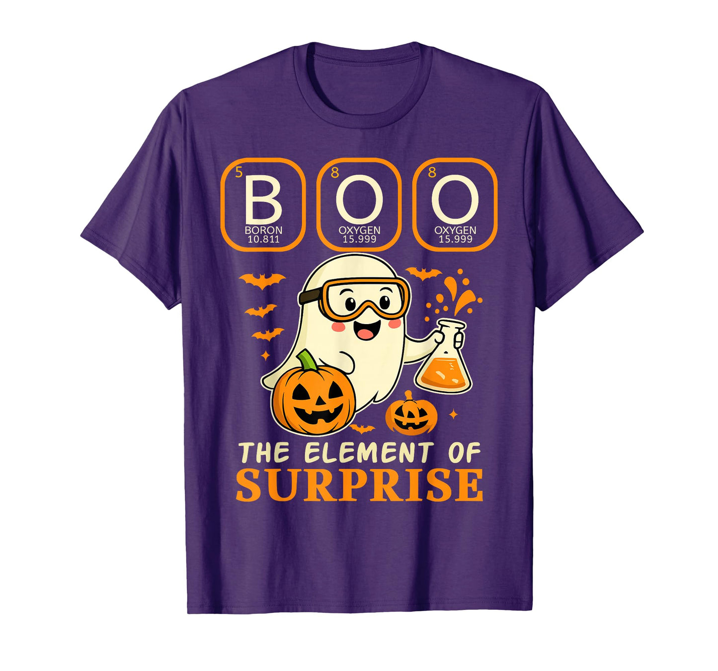 Chemistry Boo The Element of Surprise Cute Chemist Halloween T-Shirt