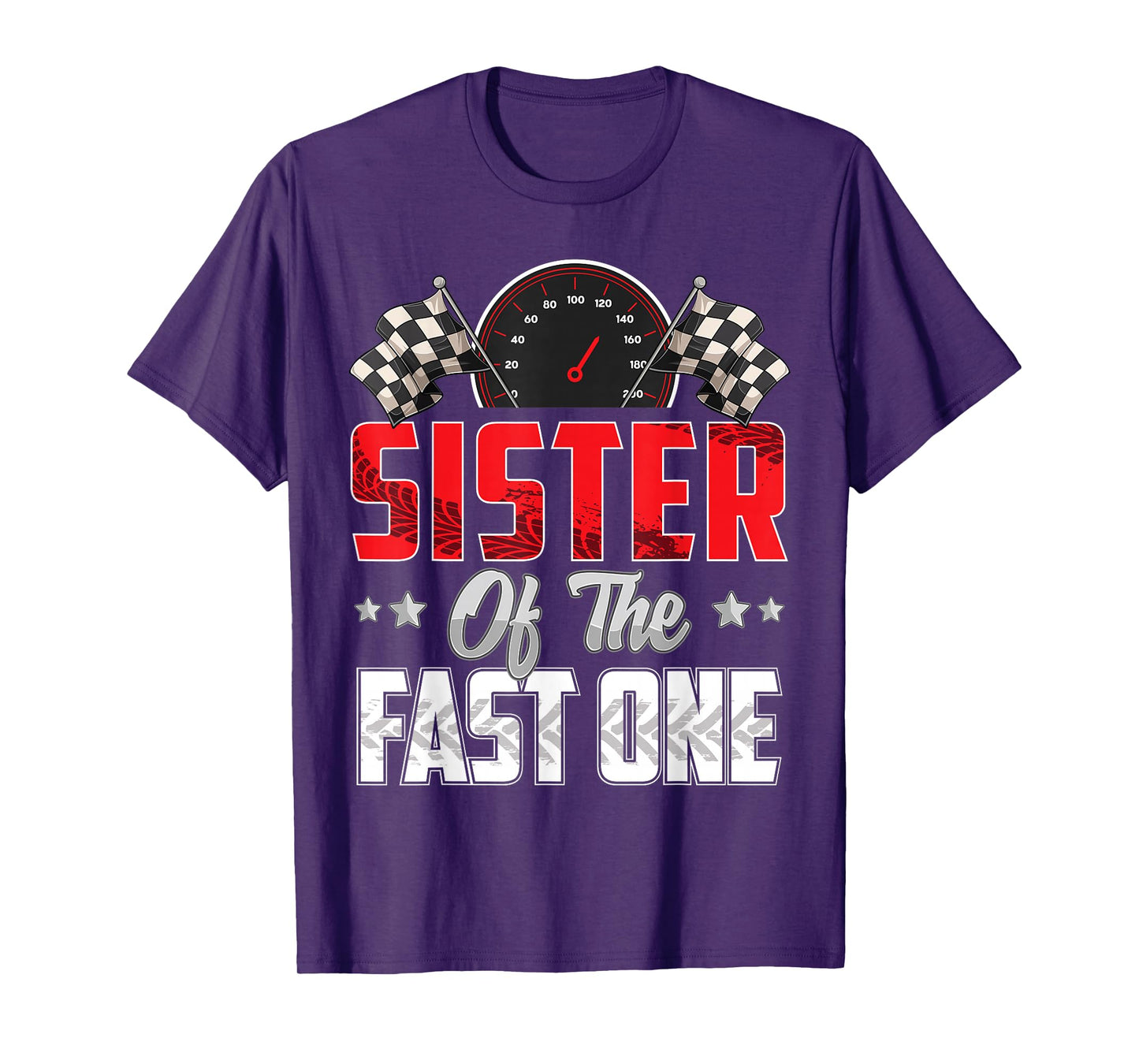 1 year old racing car fast one birthday 1st Family Sister T-Shirt