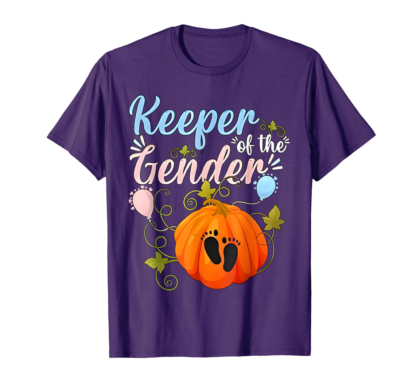 Keeper Of The Gender Reveal Baby Halloween Pregnancy Pumpkin T-Shirt