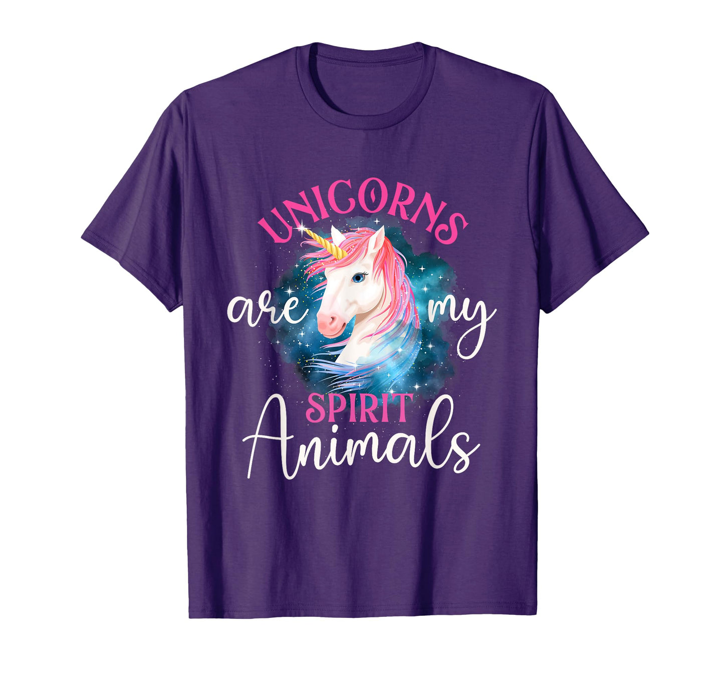 Unicorns Are My Spirit Animals - Rainbow Unicorn T-Shirt