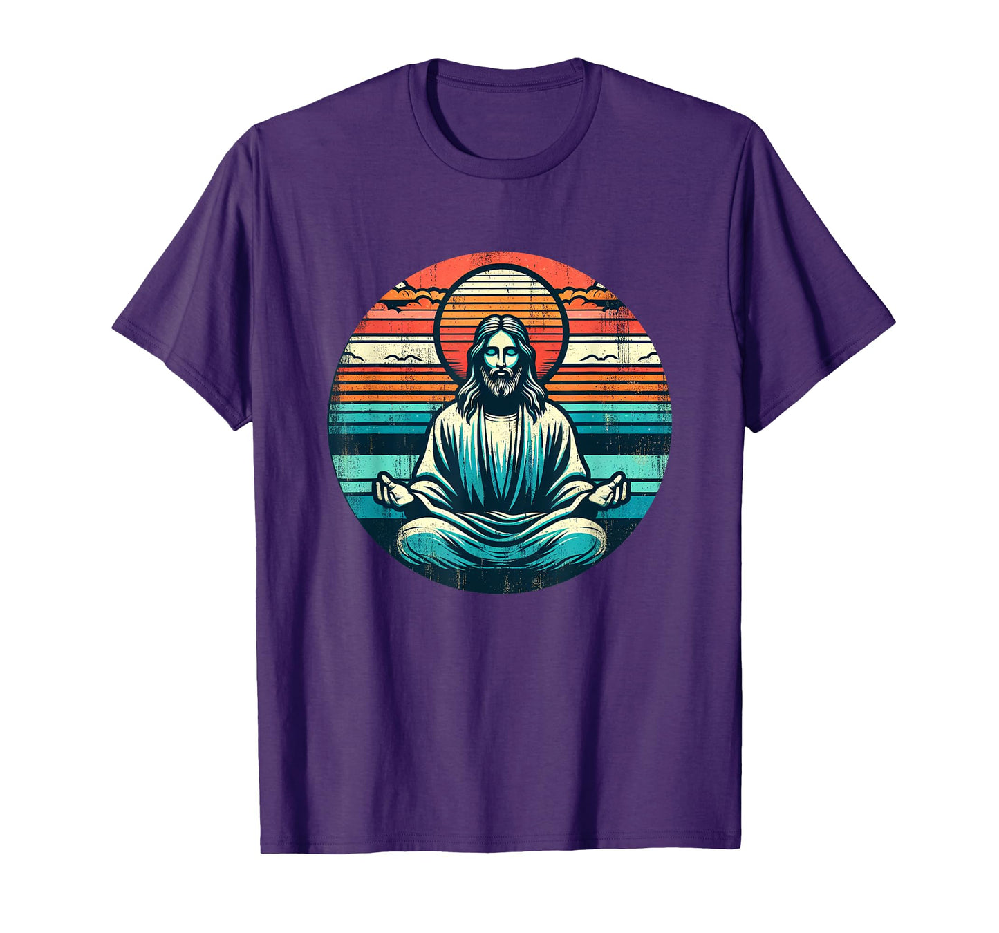 Meditating Jesus Vintage Inspiring Empowering Spirituality T-Shirt