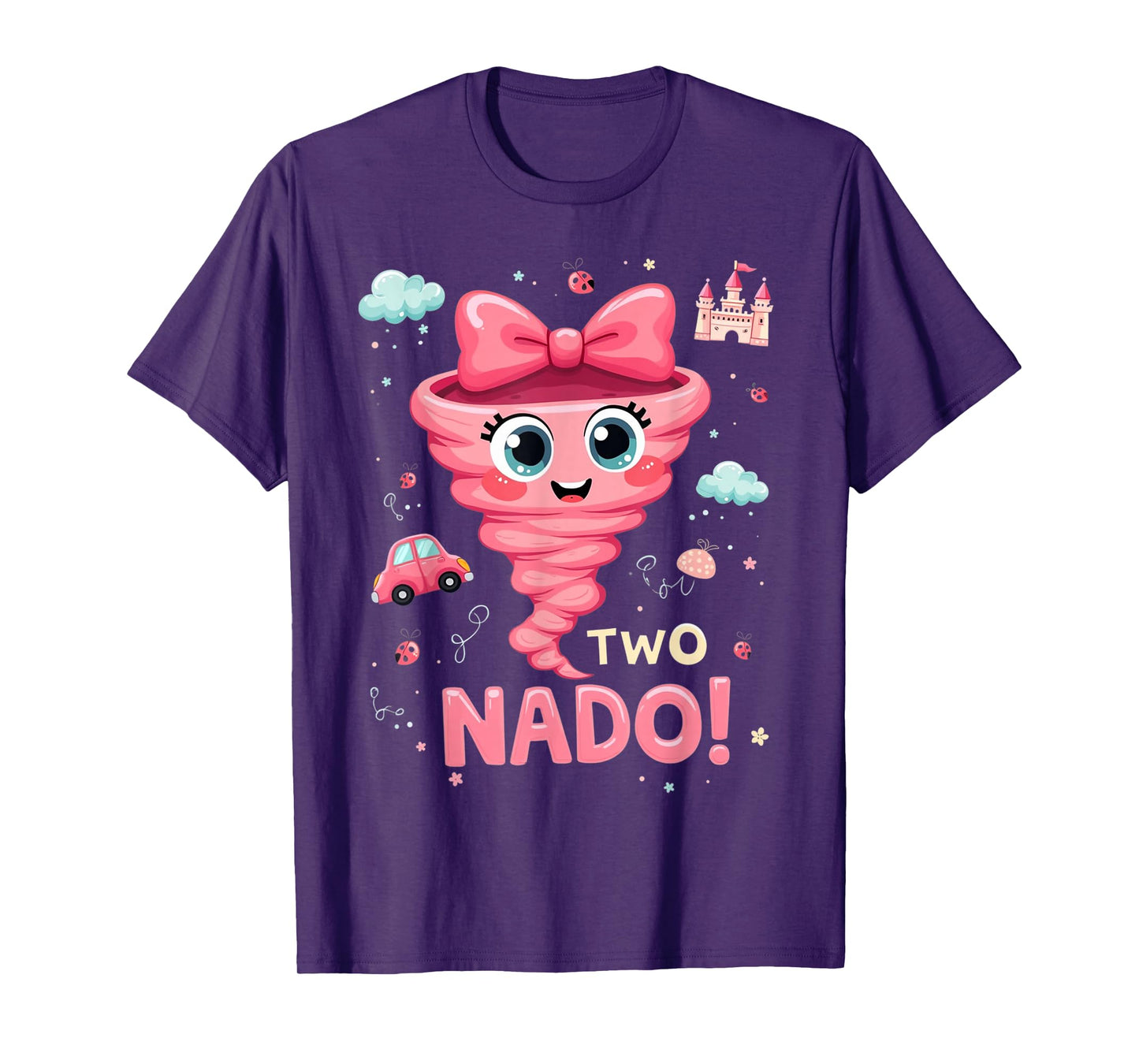 Tornado Two-Nado 2nd Birthday Party for 2 Years Old Girls T-Shirt