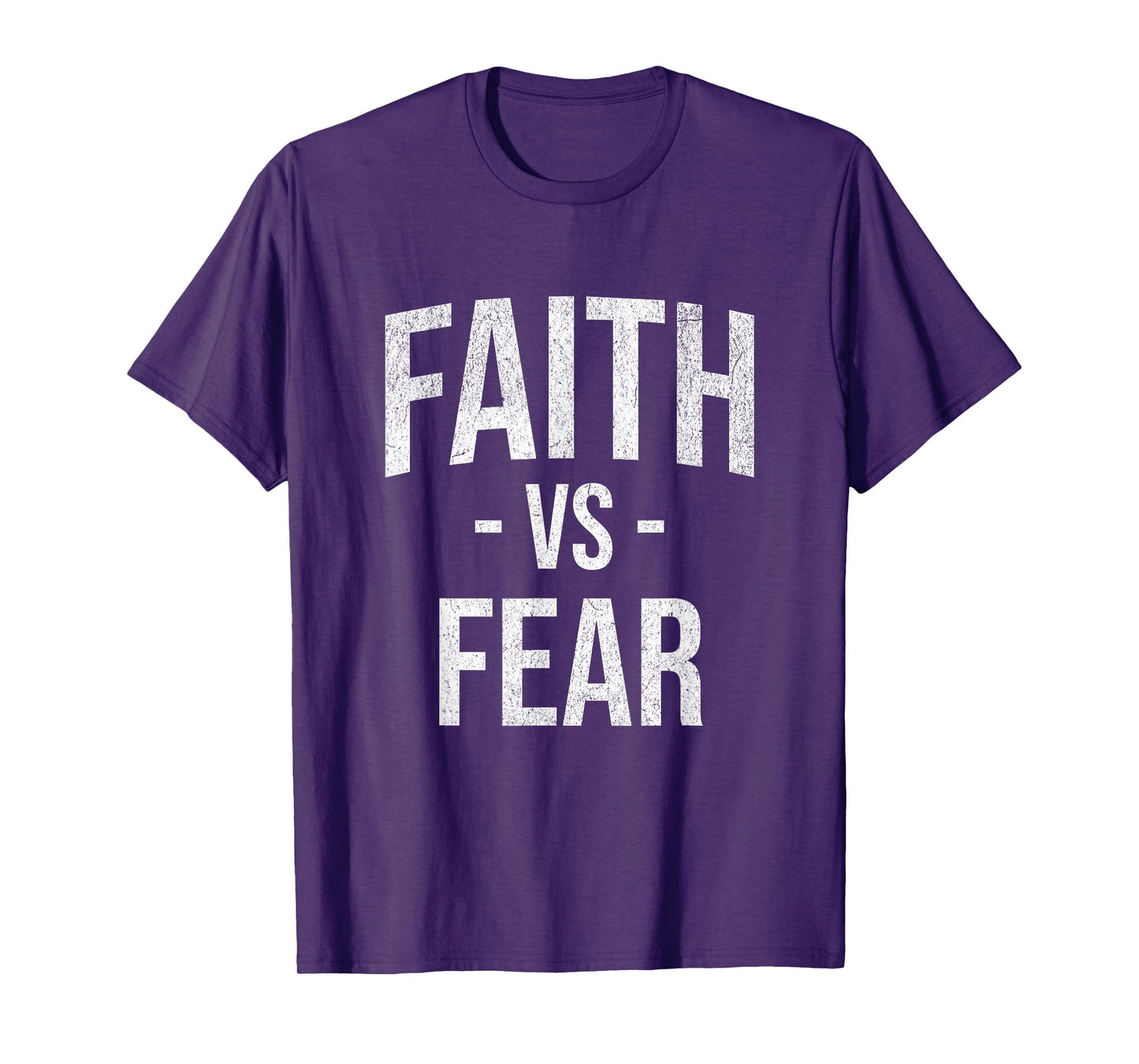 Faith vs Fear Christian Catholic Mom Teacher Minimalist T-Shirt
