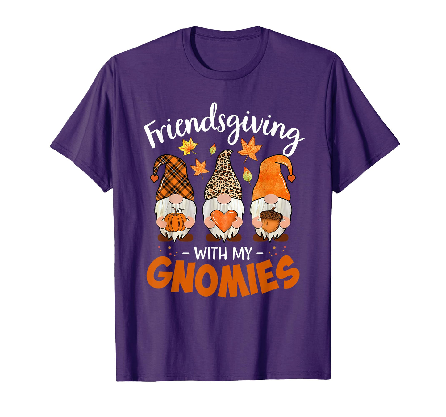 Friendsgiving With My Gnomies Thanksgiving Shirt Women Gnome T-Shirt