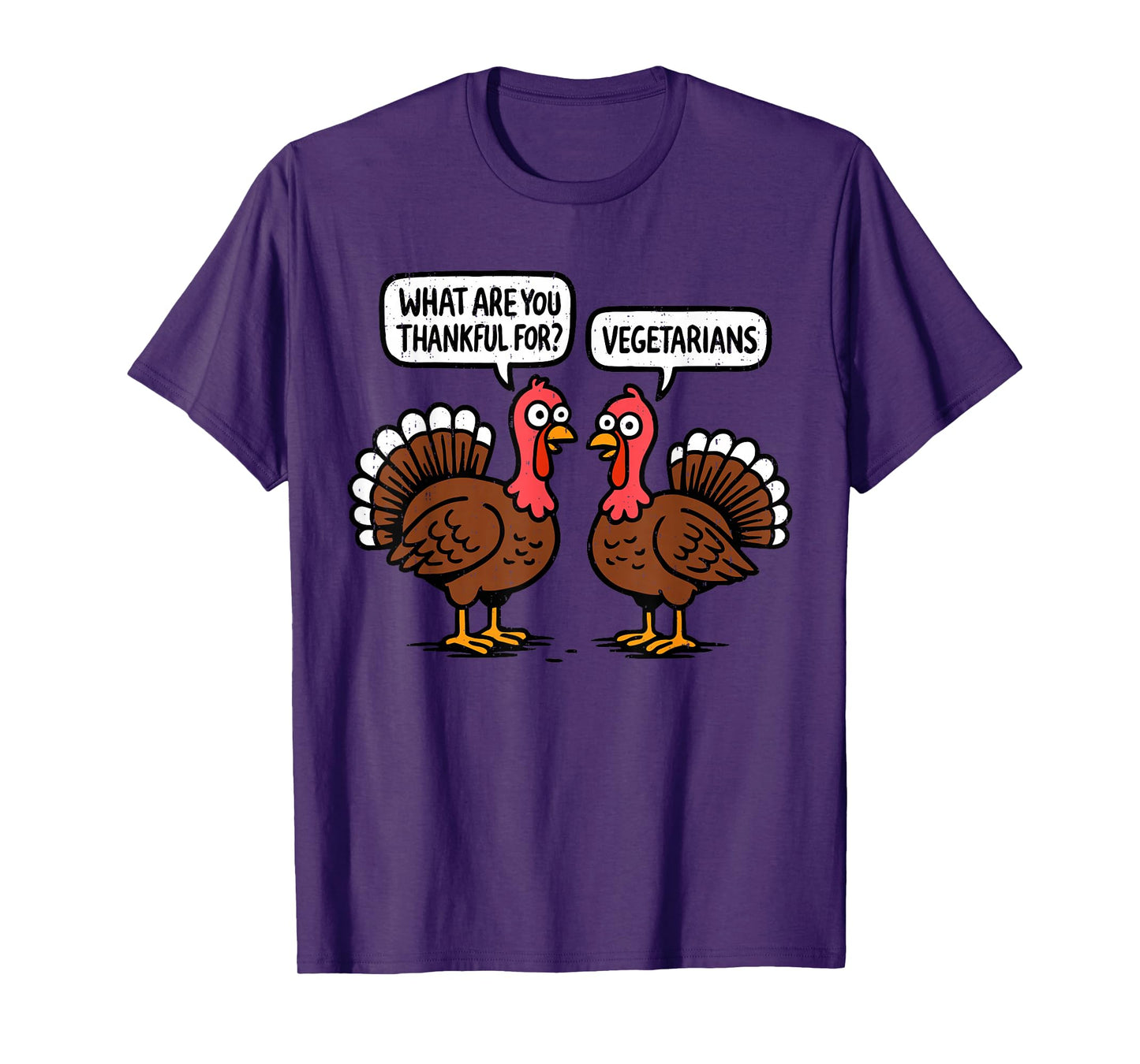 Funny Turkey Thankful for Vegetarian Thanksgiving Adult Kids T-Shirt