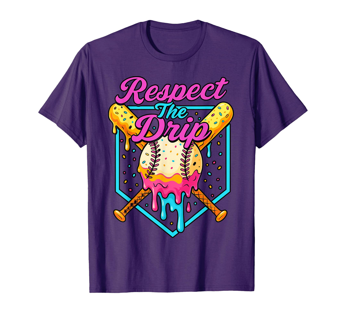 Respect The Drip Youth Baseball Ice Cream T-Shirt
