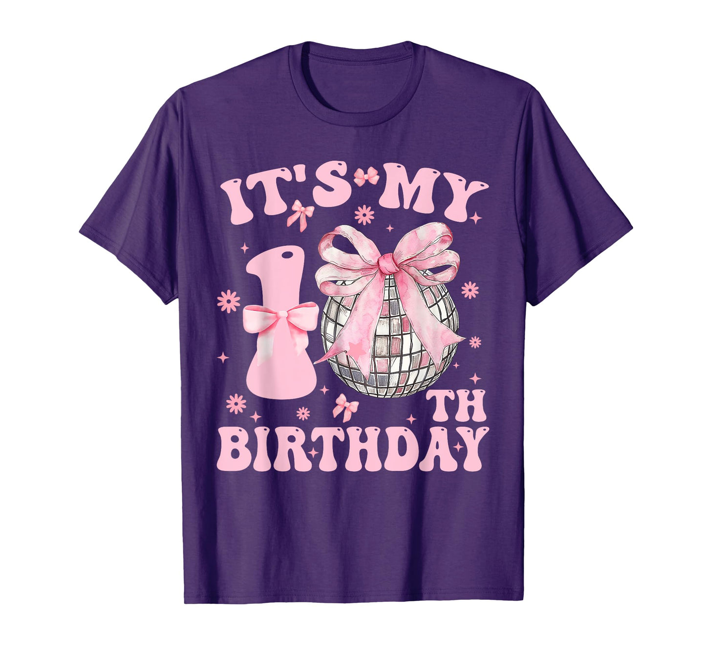 Birthday Party It's My 10th Birthday Girls Coquette Bow T-Shirt