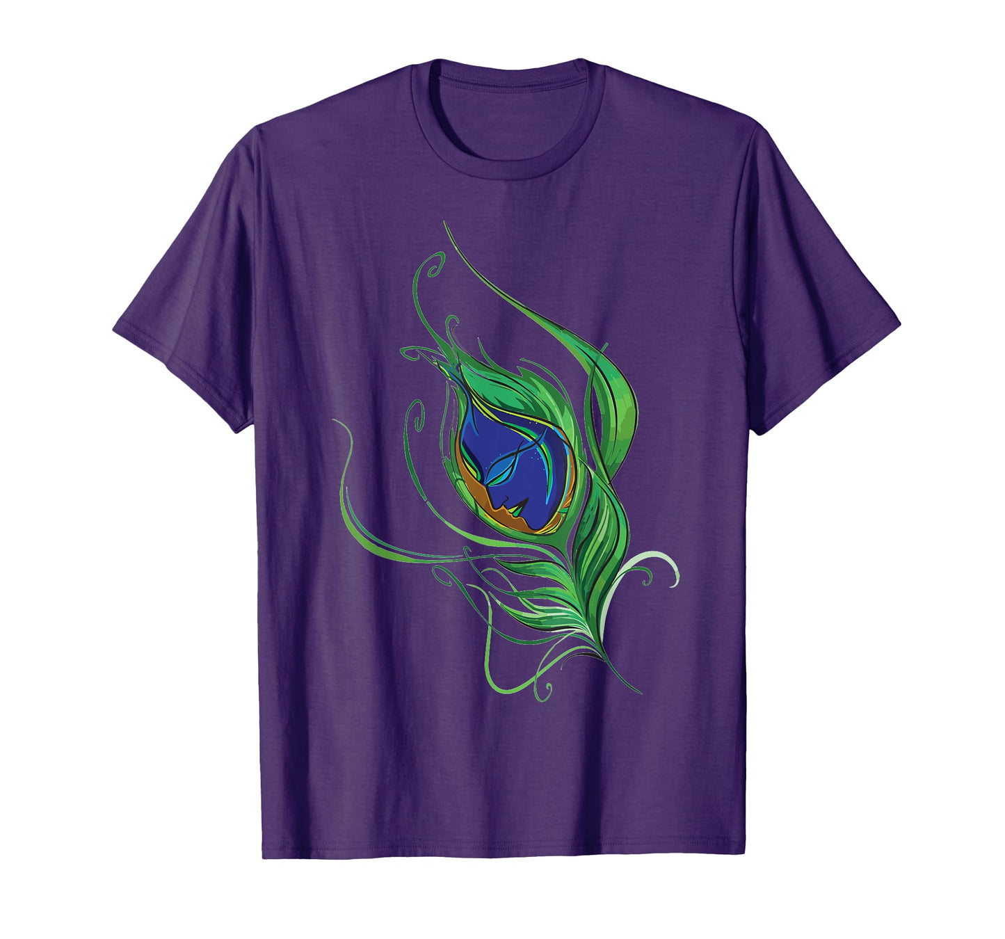 Artistic Peacock Feather Lord Krishna Tshirt. T-Shirt