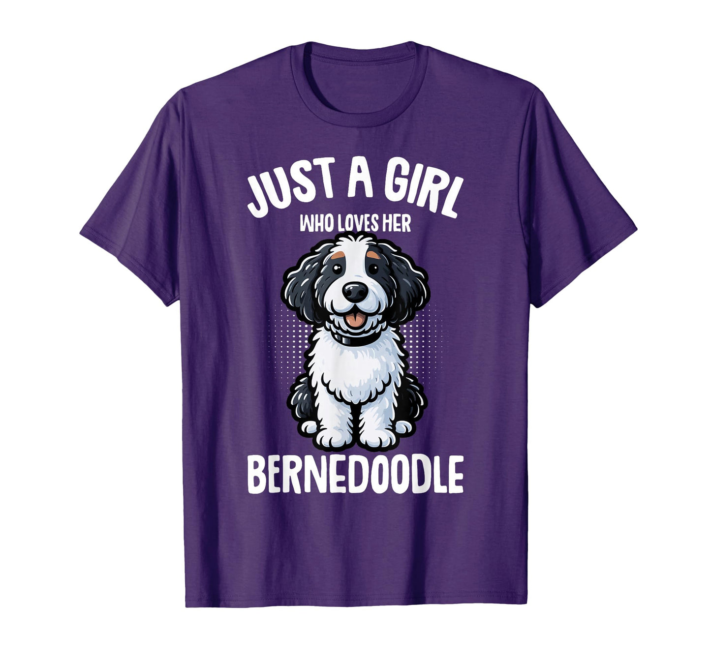 Just a Girl Who Loves Her Bernedoodle Dog Kids T-Shirt