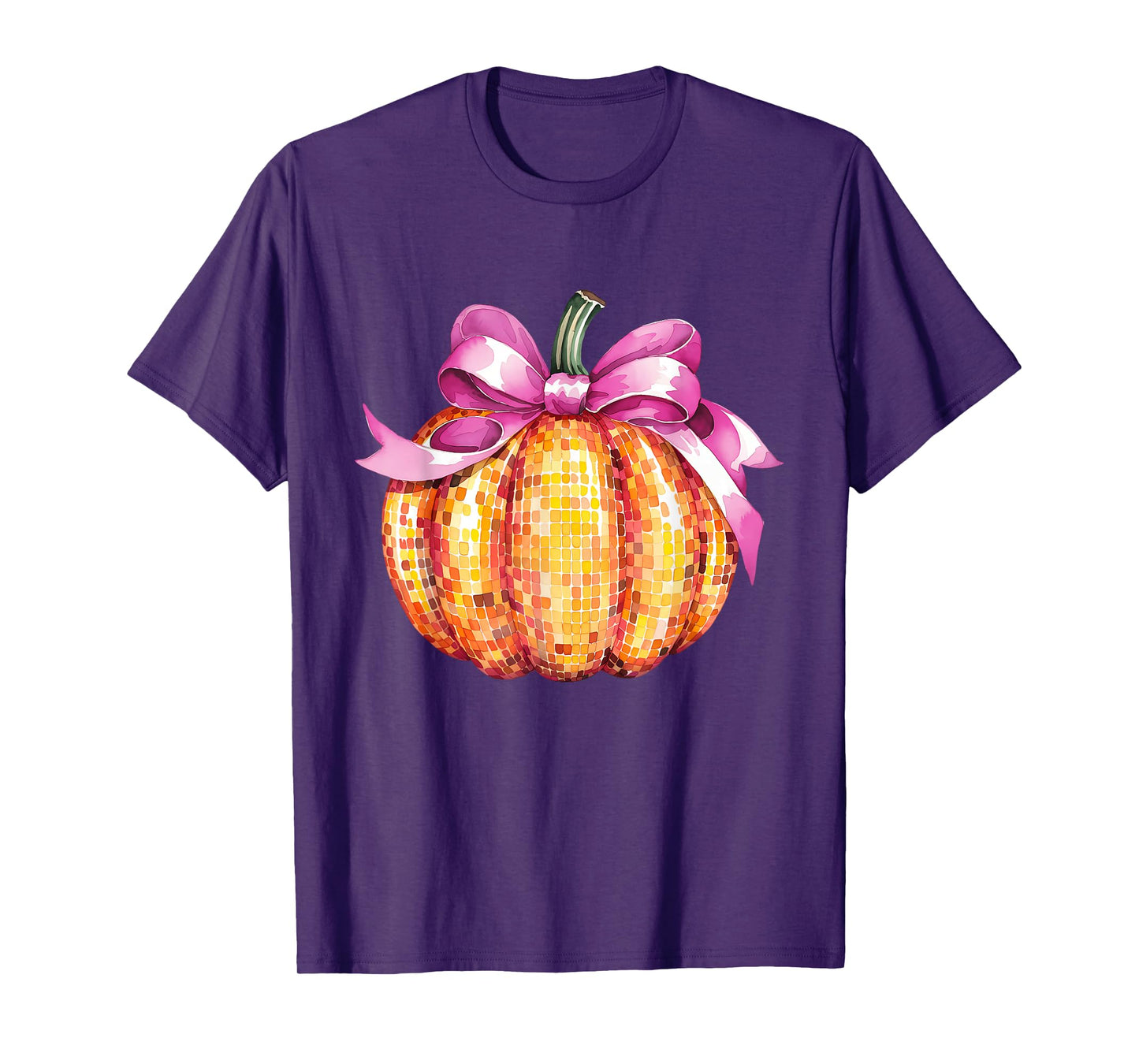Coquette Pumpkin Pink Bow Fall Y'All Thanksgiving Women Girl T-Shirt