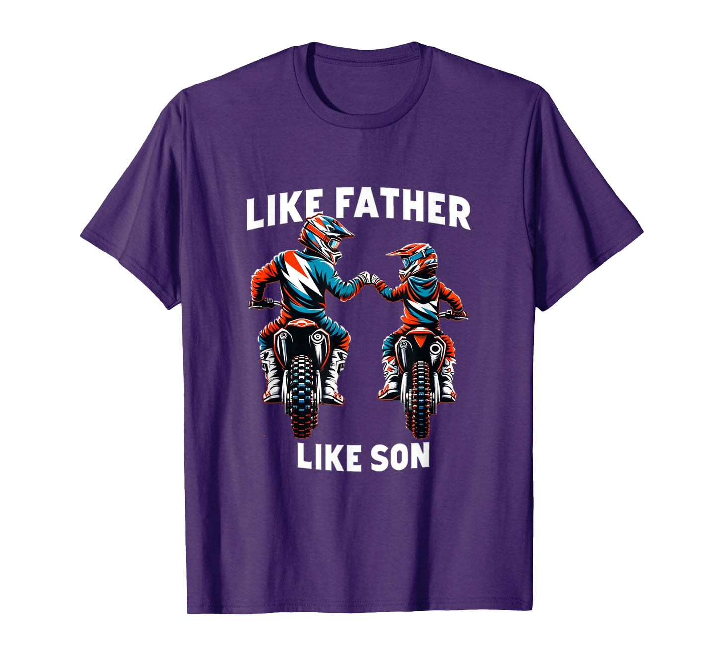 Dirt Bike Family Father Son Motocross Off-Road MX Dad Boys T-Shirt