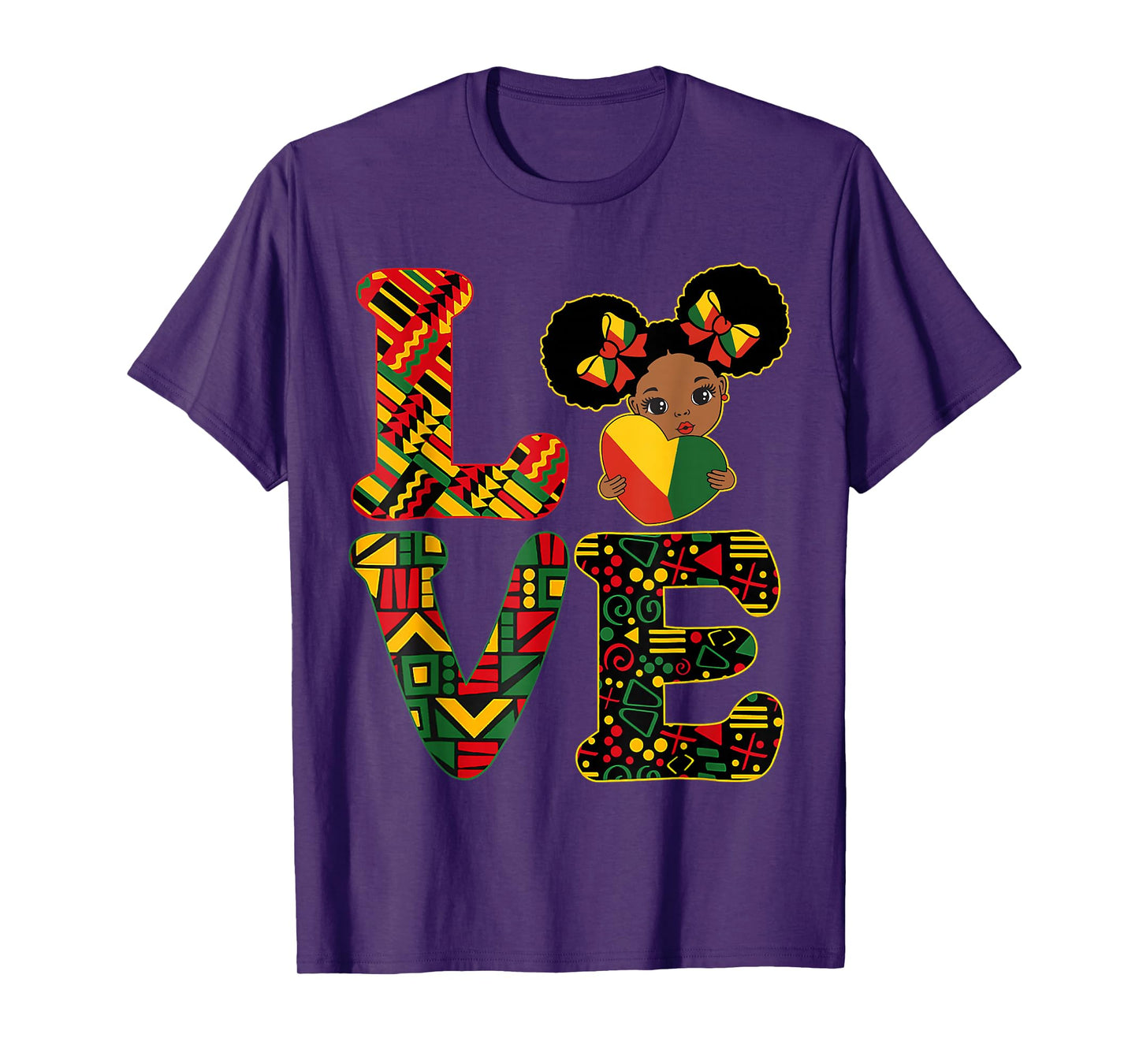 LOVE Black History Month Strong African Toddler Girls T-Shirt