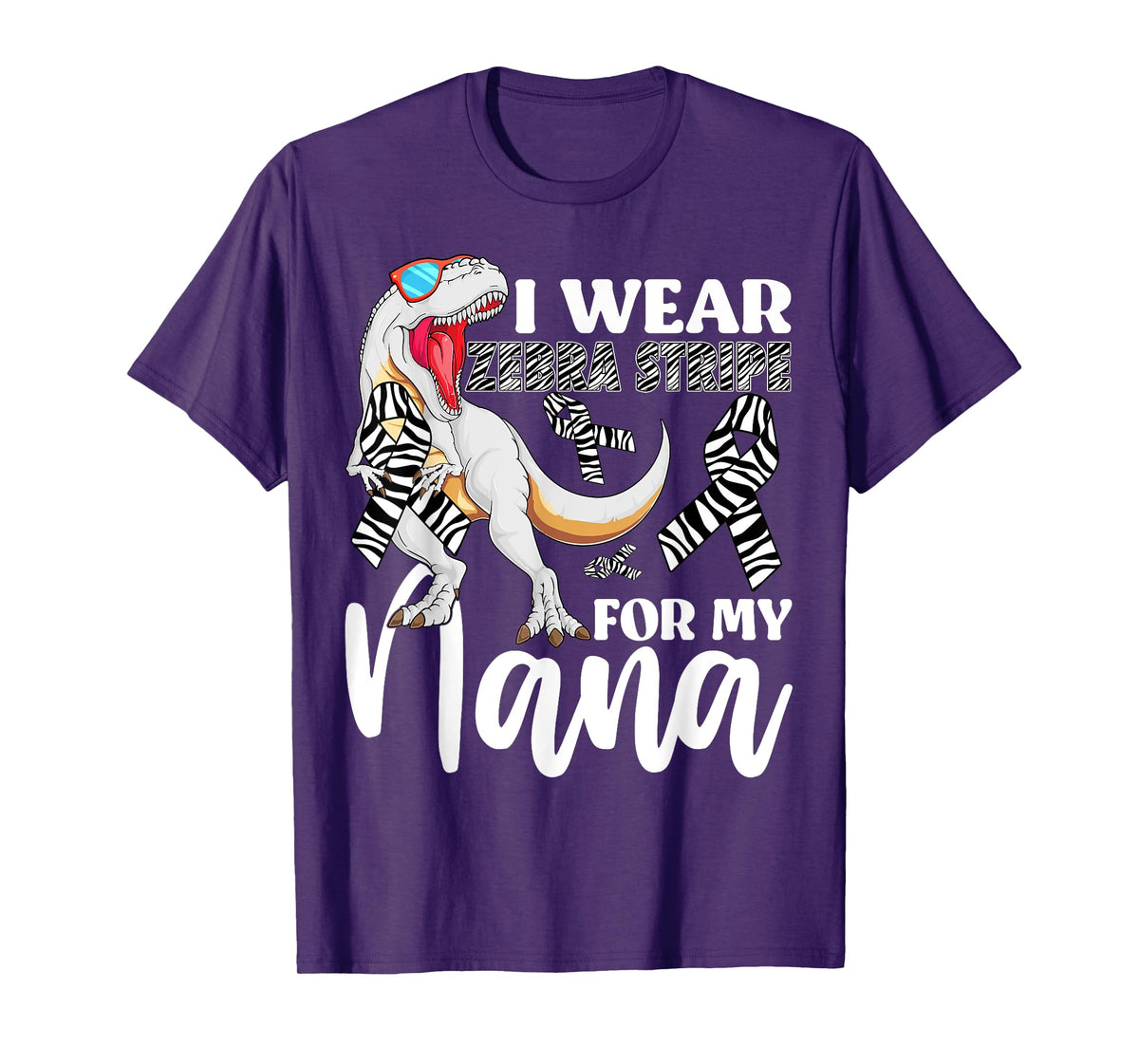 I Wear Zebra Stripe For My Nana Carcinoid Cancer Awareness T-Shirt