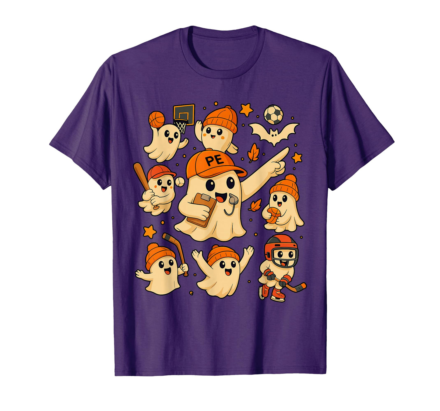 Halloween PE Teacher Costume, Ghost Physical Education T-Shirt
