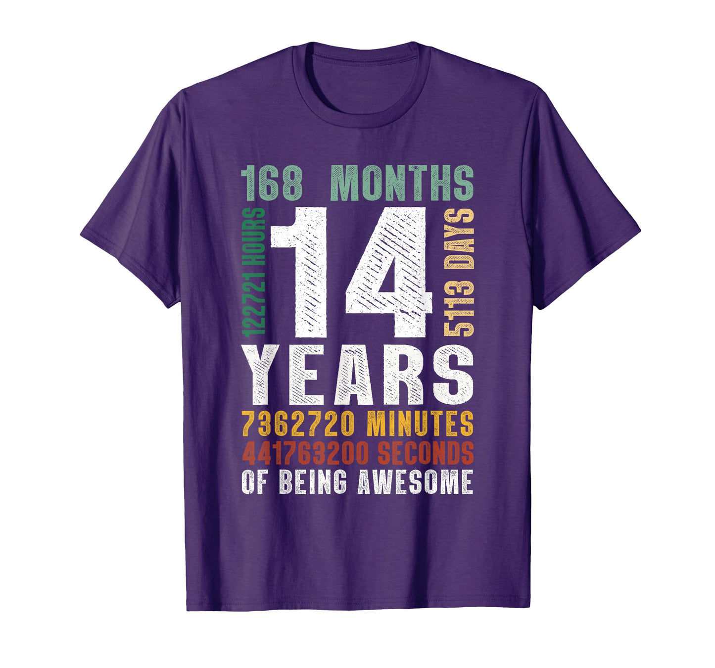 14 Year Old BDay Decorations Boy 14yr Retro 14th Birthday T-Shirt