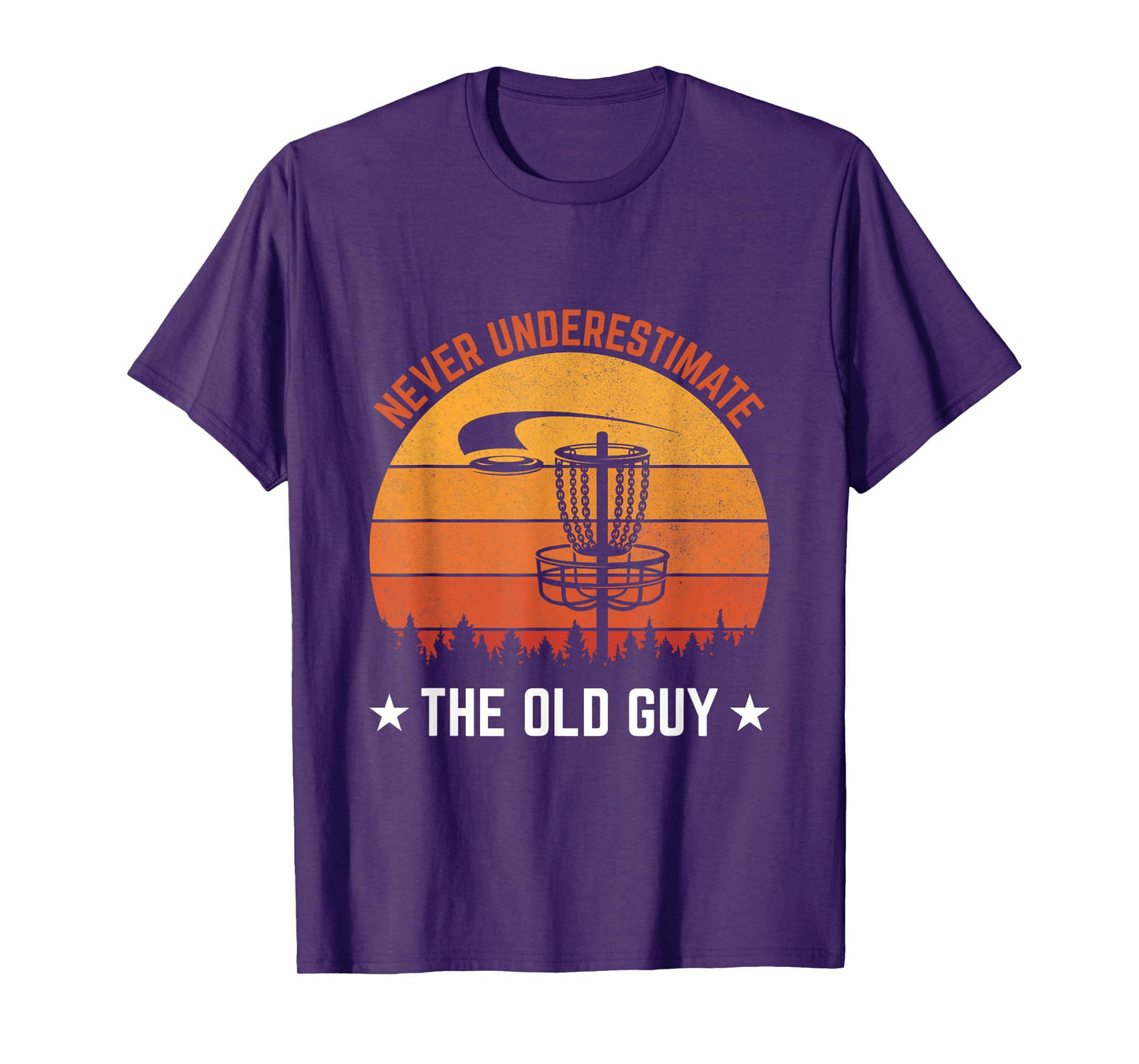 Old Guy Disc Golf Design For Men Disc Golf Lover Grandpa T-Shirt