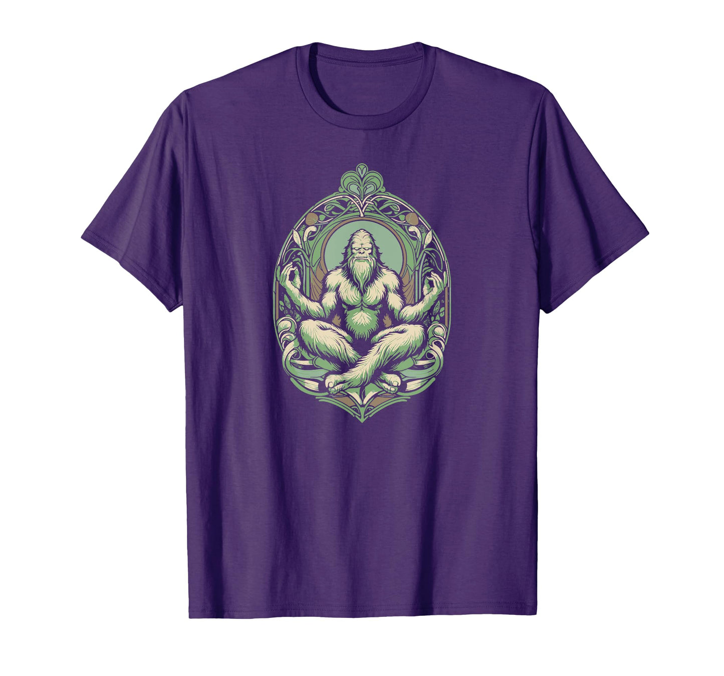 Mindful Sasquatch - Bigfoot Yoga Meditation T-Shirt