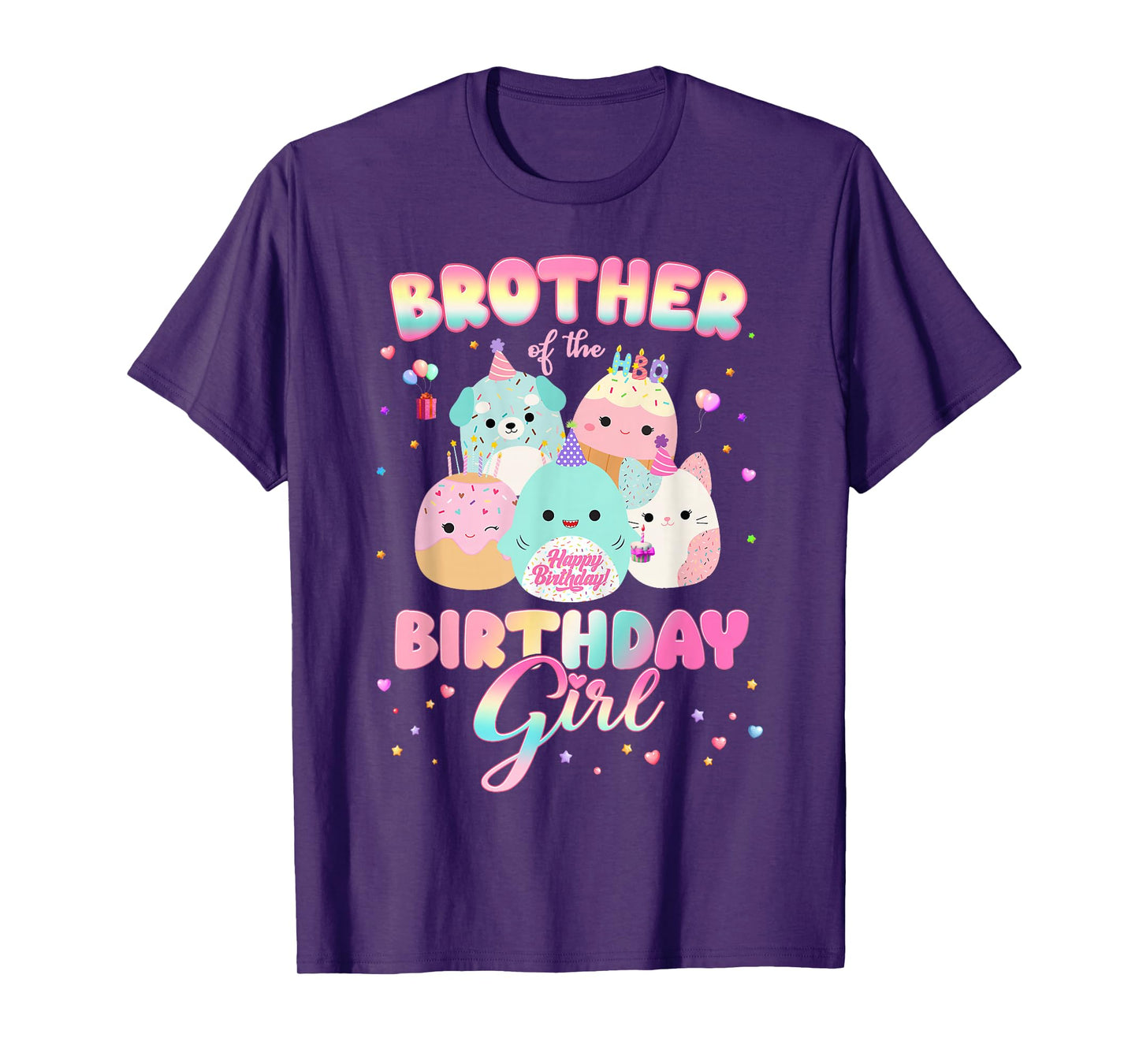 Birthday Family Squish Squad Brother Of The Birthday Girl T-Shirt