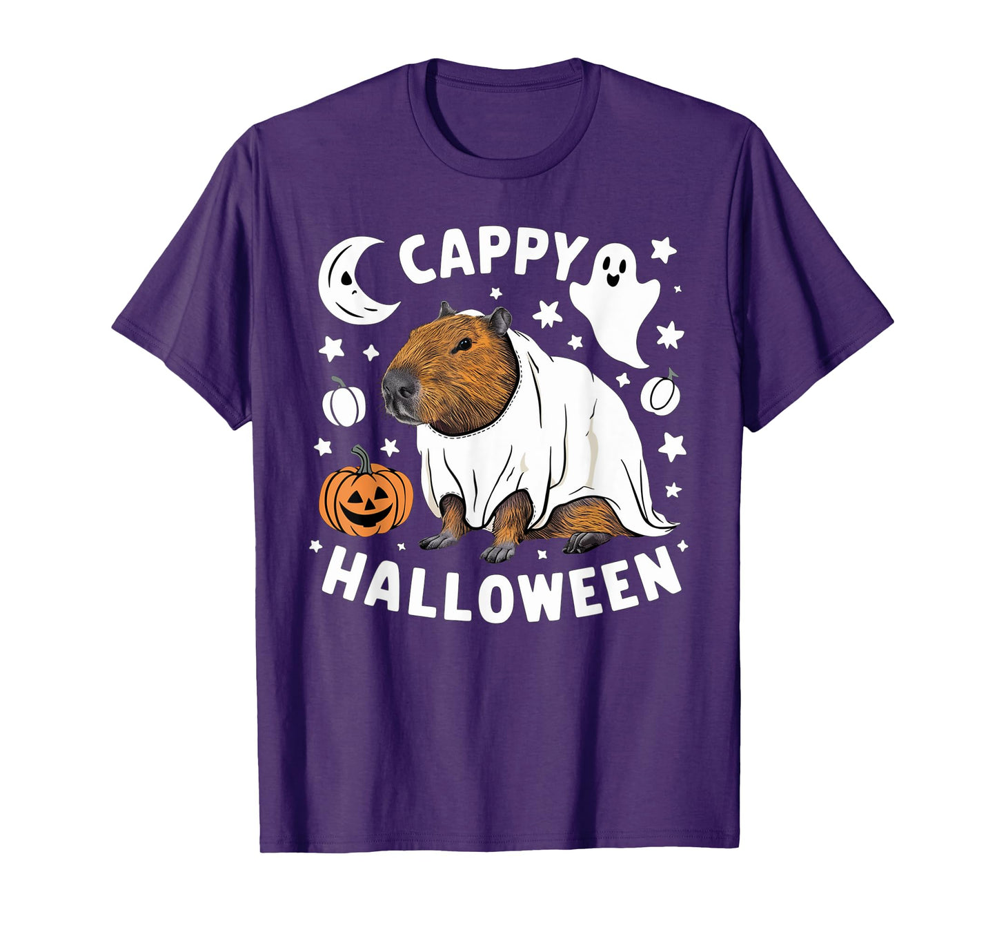 Cappy Halloween - Cute Capybara Ghost Costume T-Shirt
